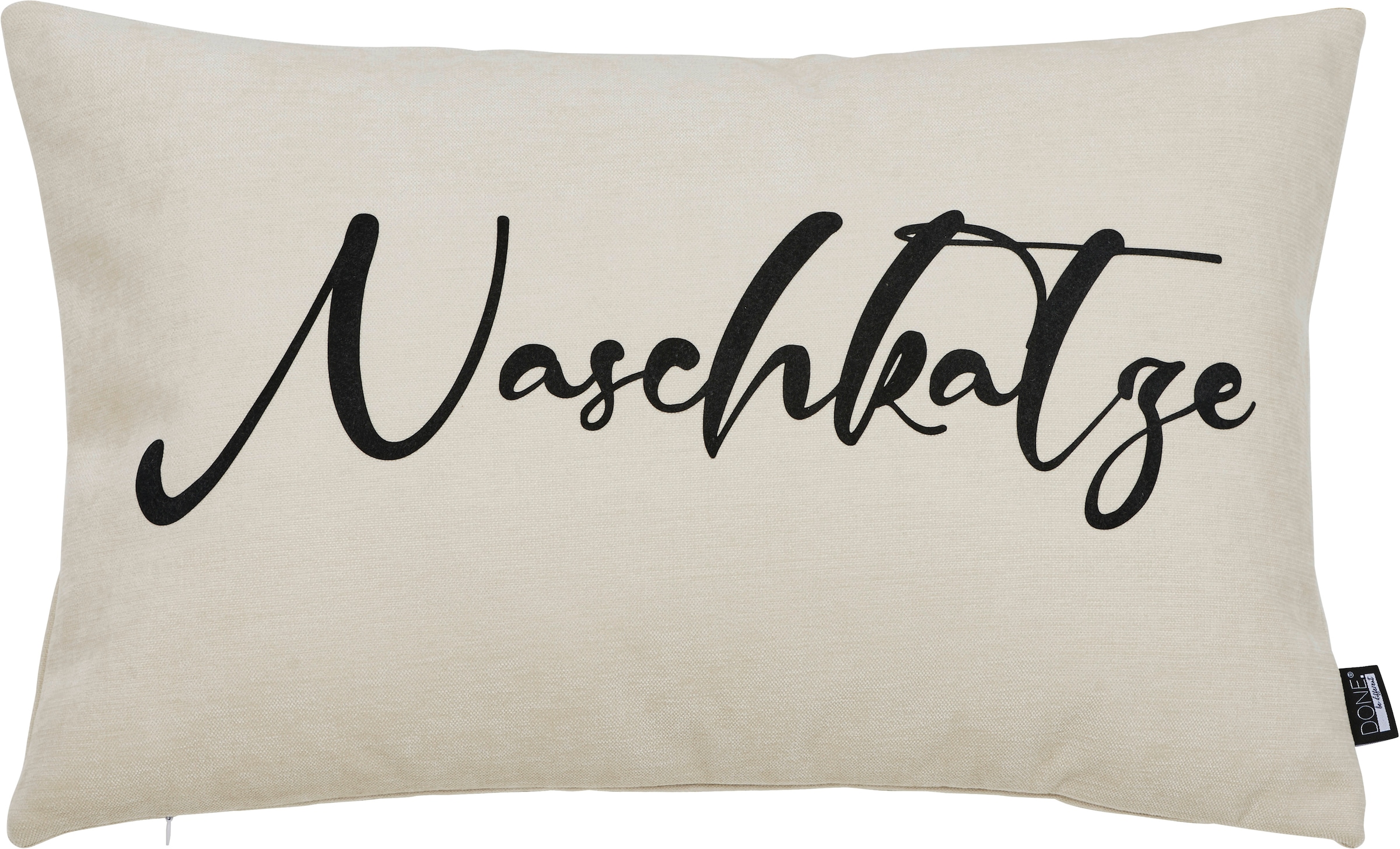 Image of done. Dekokissen "NASCHKATZE" Extra weiche Haptik