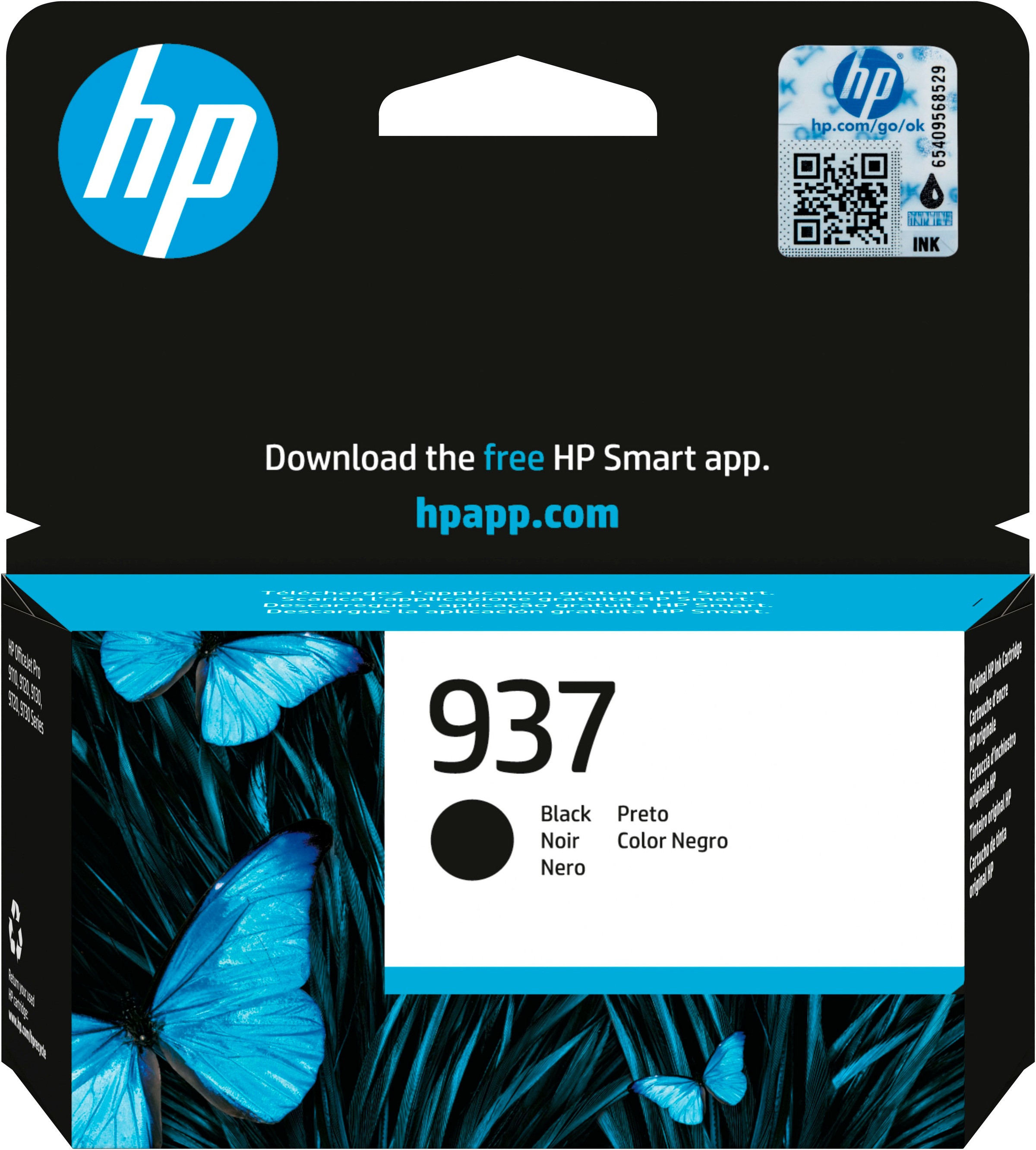 Image of HP Tintenpatrone "HP original Druckerpatrone 937 Black" 3 Probemonate gratis* drucken