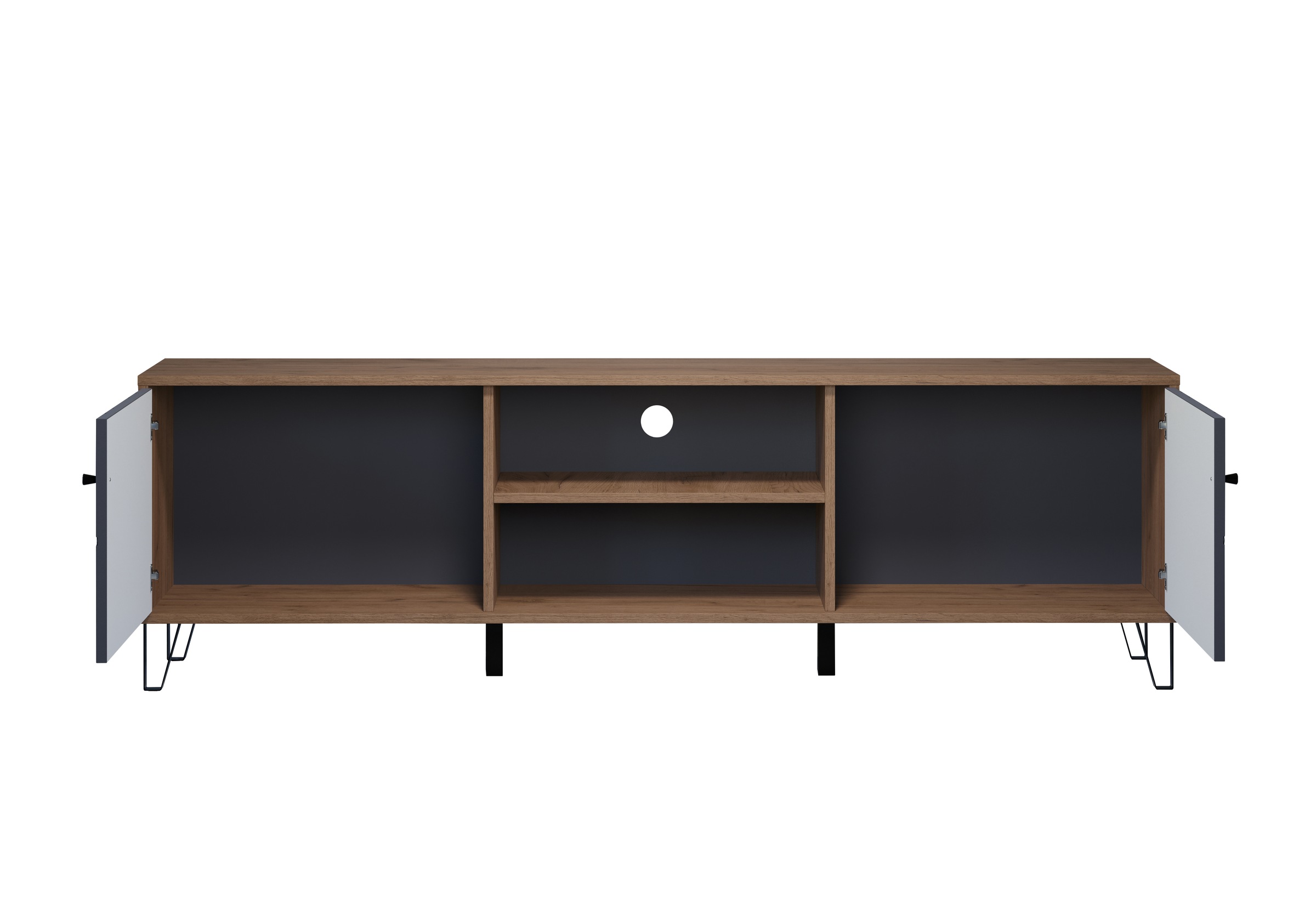 Places of Style Lowboard »Molveno«, (1 St.), Kommode, mit strukturierten Fronten, Soft-Close, B 183 cm
