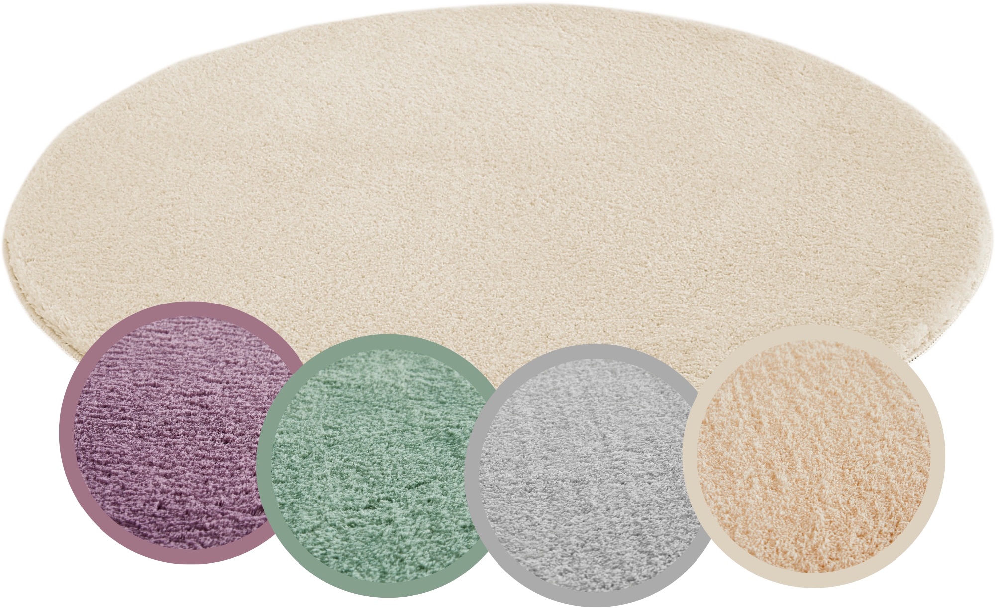 Andiamo Tapis de bain »Arezzo« Höhe 16 mm Uni Farben, weich & kuschelig, auch in rund und als 2er Set erhältlich