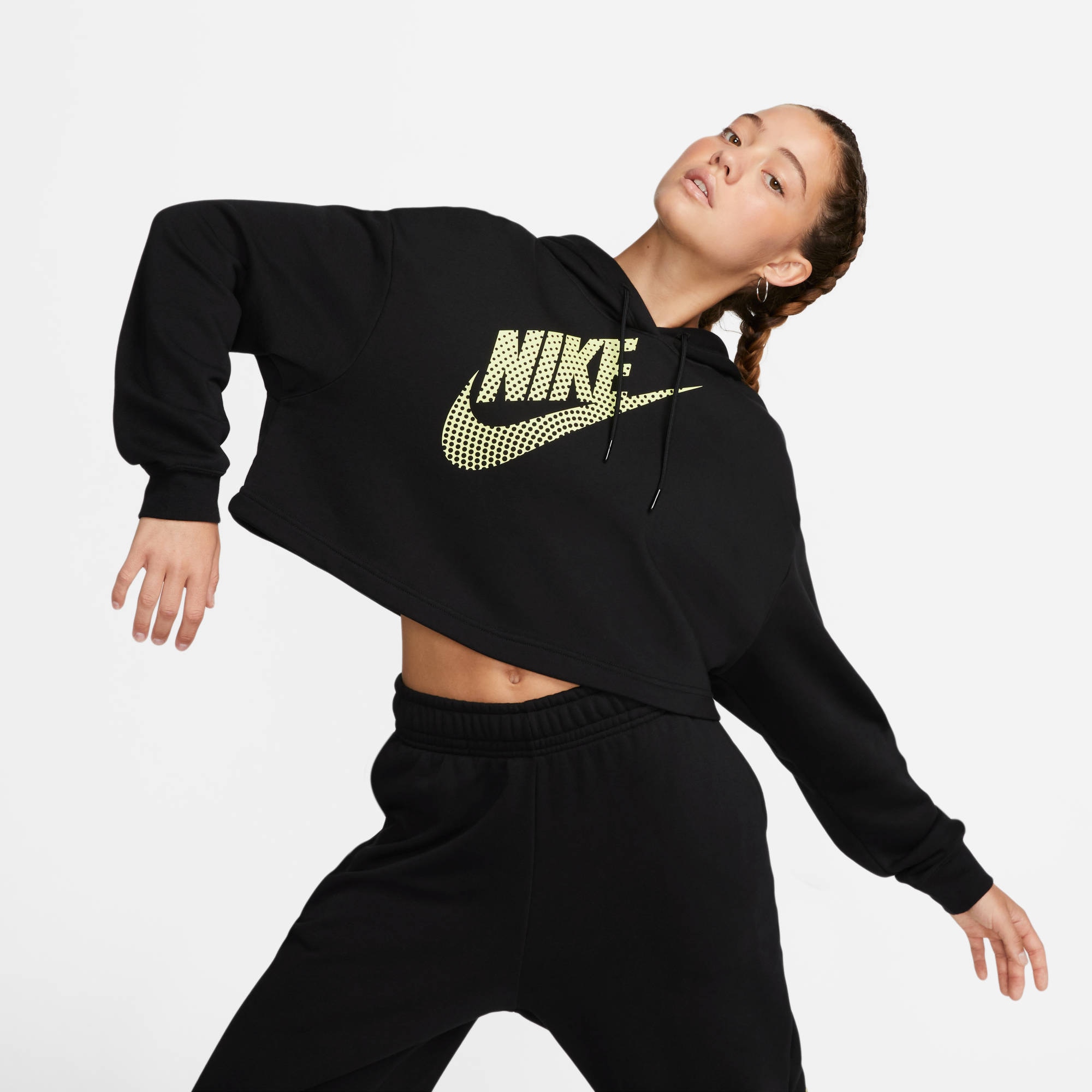 Nike Sportswear Kapuzensweatshirt »W NSW FLC PO HOODIE CROP DNC«