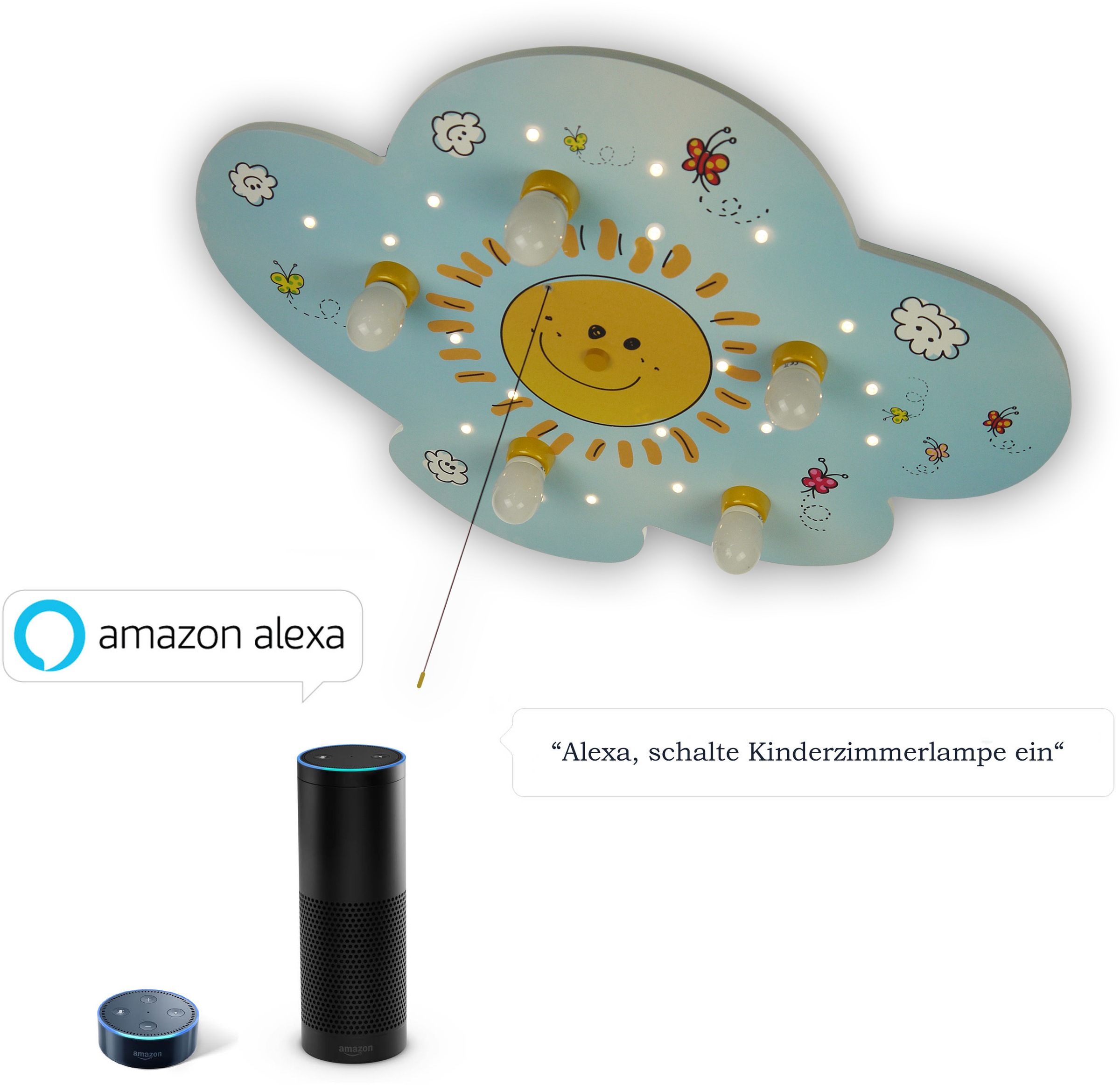 Image of niermann Deckenleuchte »Wolke Sunny«, E14, 1 St., Deckenleuchte Wolke Sunny 'Amazon Alexa kompatibel' bei Ackermann Versand Schweiz