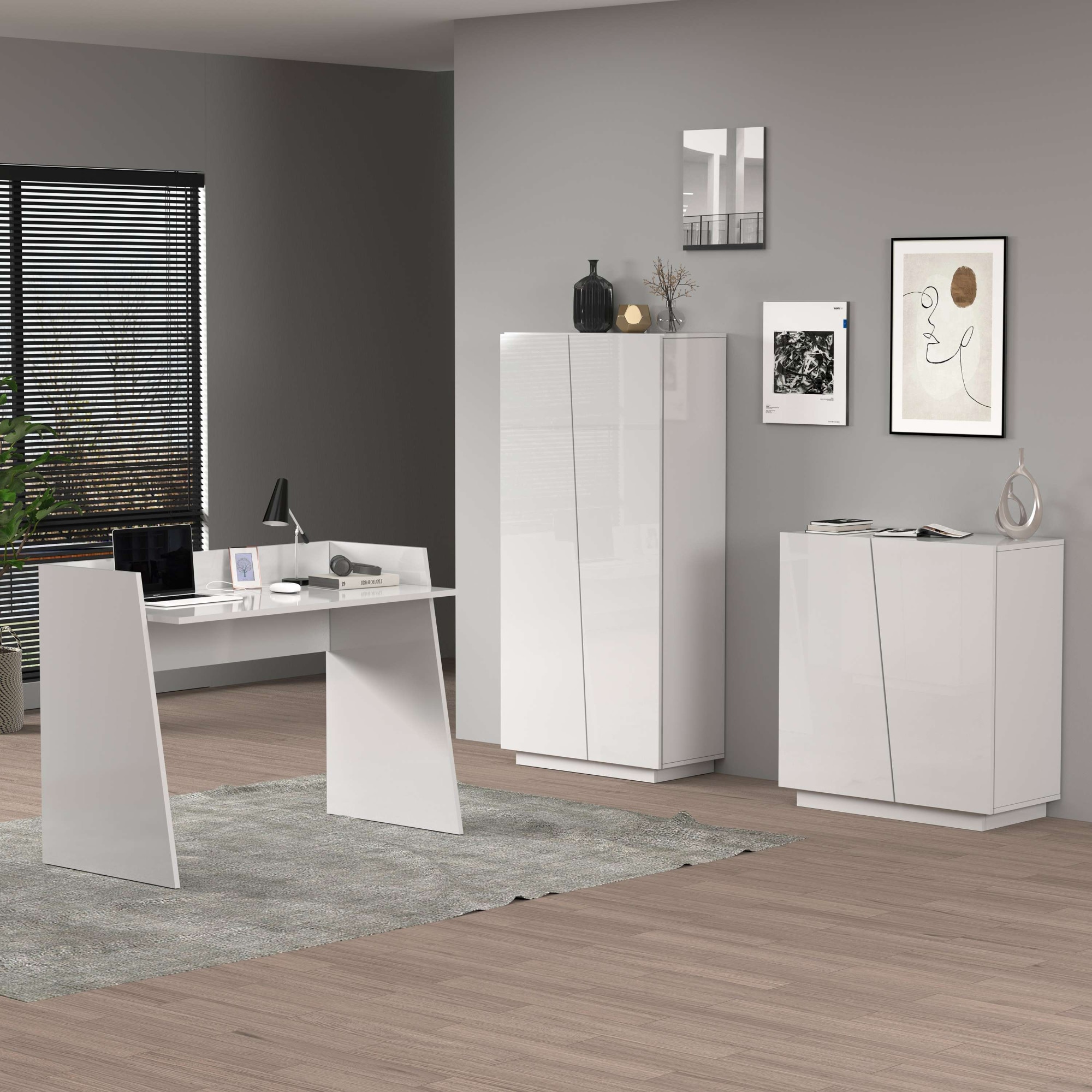 INOSIGN Aktenschrank »Vega, Mehrzweckschrank, Büroschrank, mit 2 Türen« & verstellbaren Einlegeböden, Höhe 86 oder 166 cm, Made in Italy