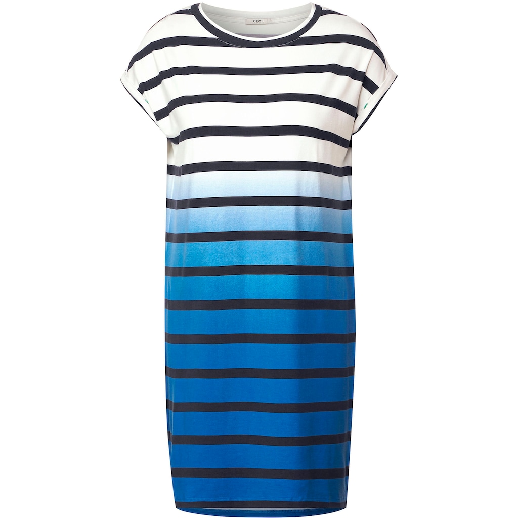 Cecil Sweatkleid »EOS_Striped Dip Dye Dress«