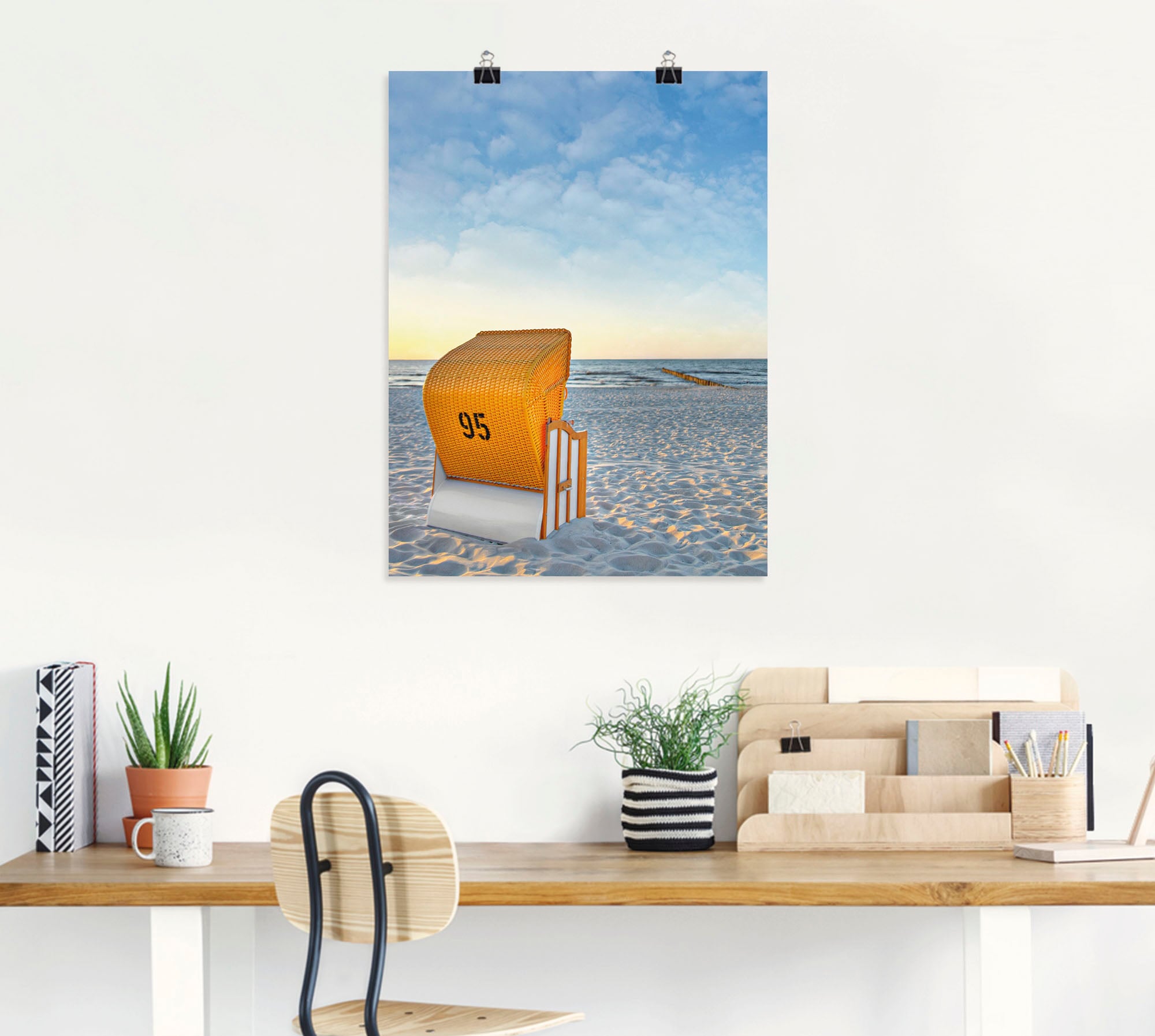 Artland Wandbild »Ostsee7 - Strandkorb«, Strand, (1 St.), als Alubild, Outdoorbild, Leinwandbild, Poster in verschied. Grössen