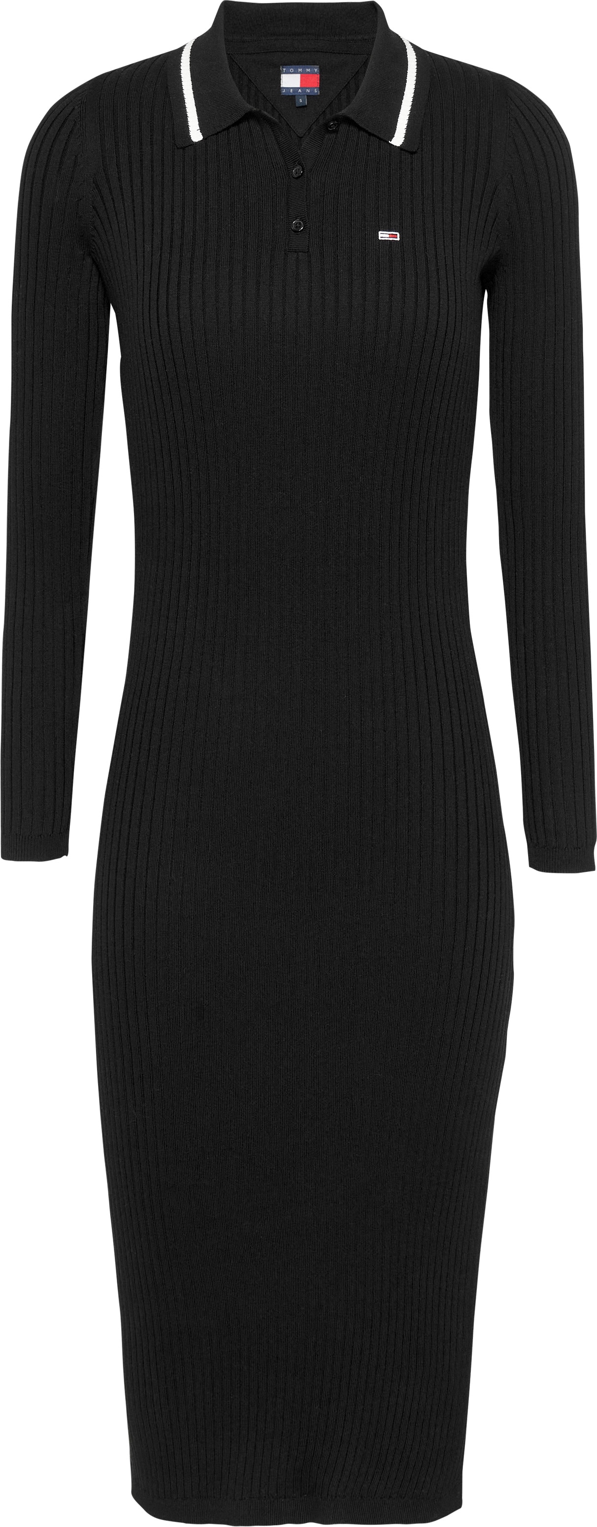 Tommy Jeans Polokleid »TJW LS POLO MIDI DRESS« in Midi-Länge
