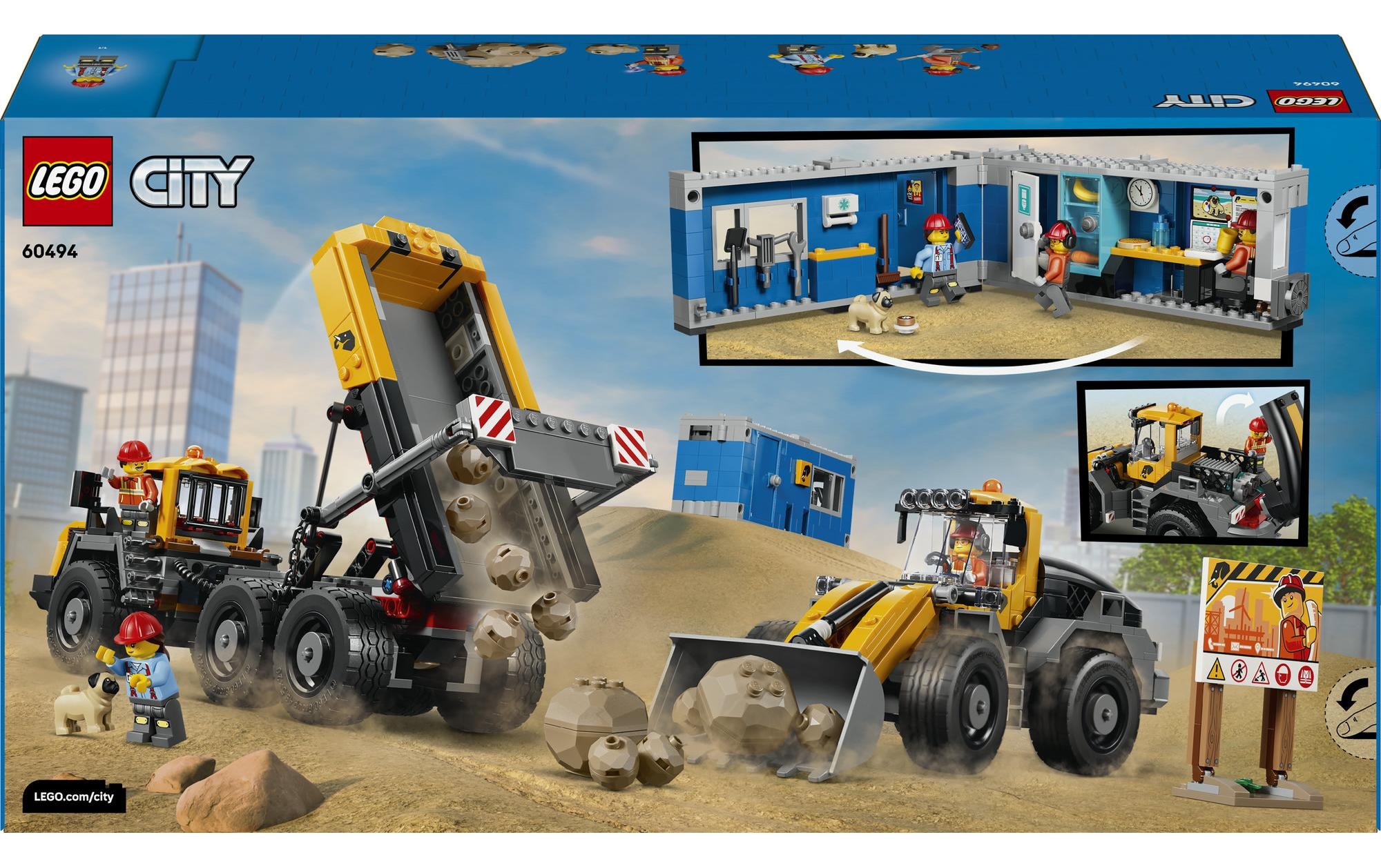 LEGO® Pions de construction »Kipplaster und Schaufellader (60494), LEGO City« fabriqué en Europe
