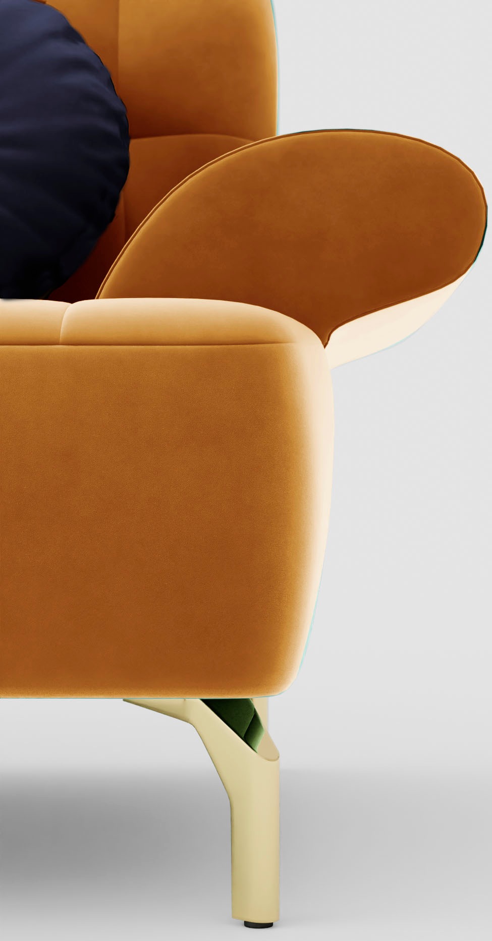 sit&more Ecksofa »Orient 1 L-Form«, inkl. 4 Zierkissen mit Strass-Stein, goldfarbene Metallfüsse