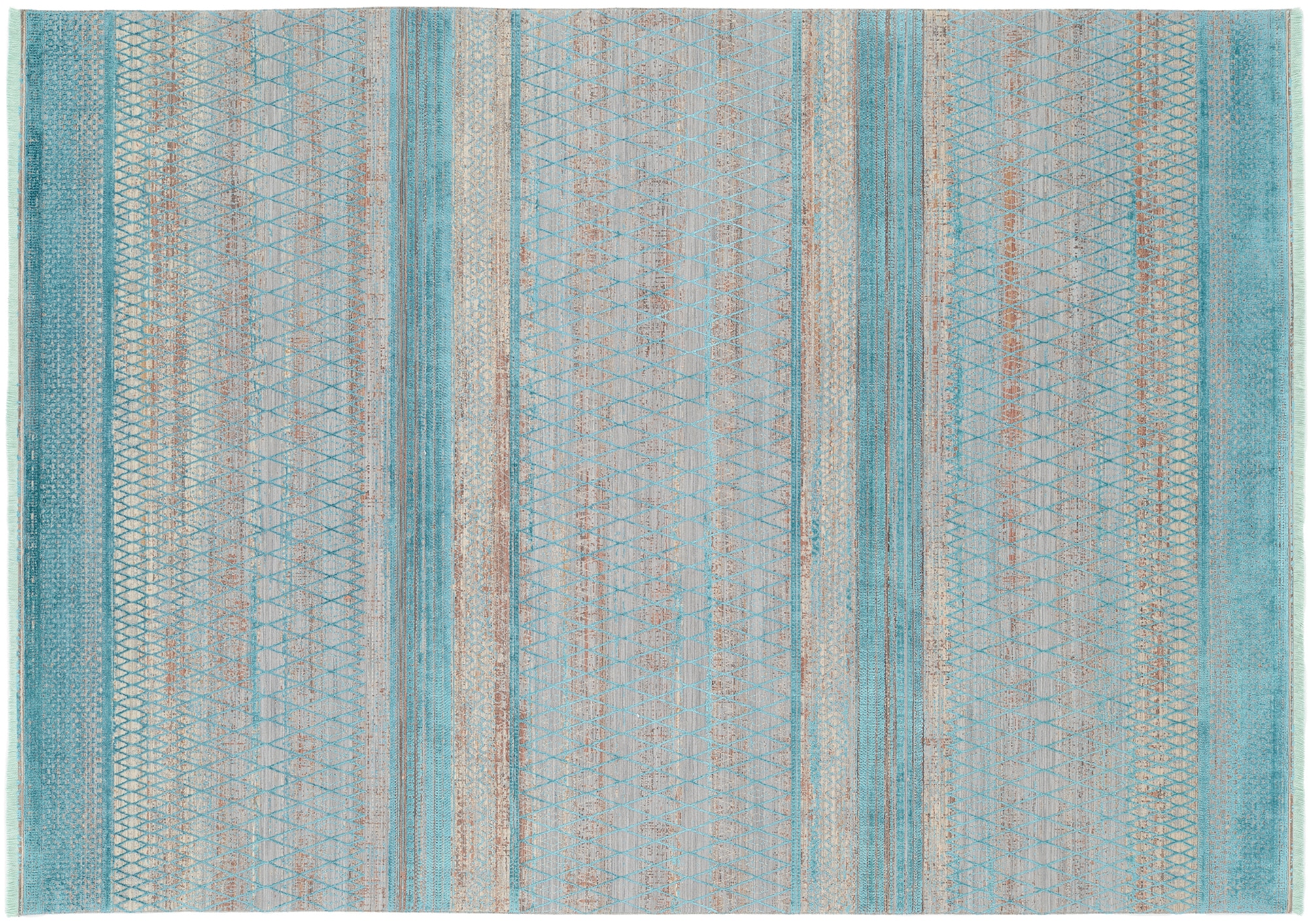 OCI DIE TEPPICHMARKE Teppich »FARBEN MASTER« rechteckig 8 mm Höhe Klassisches Muster, eingefasst, in 3-D-Optik, mit Fransen