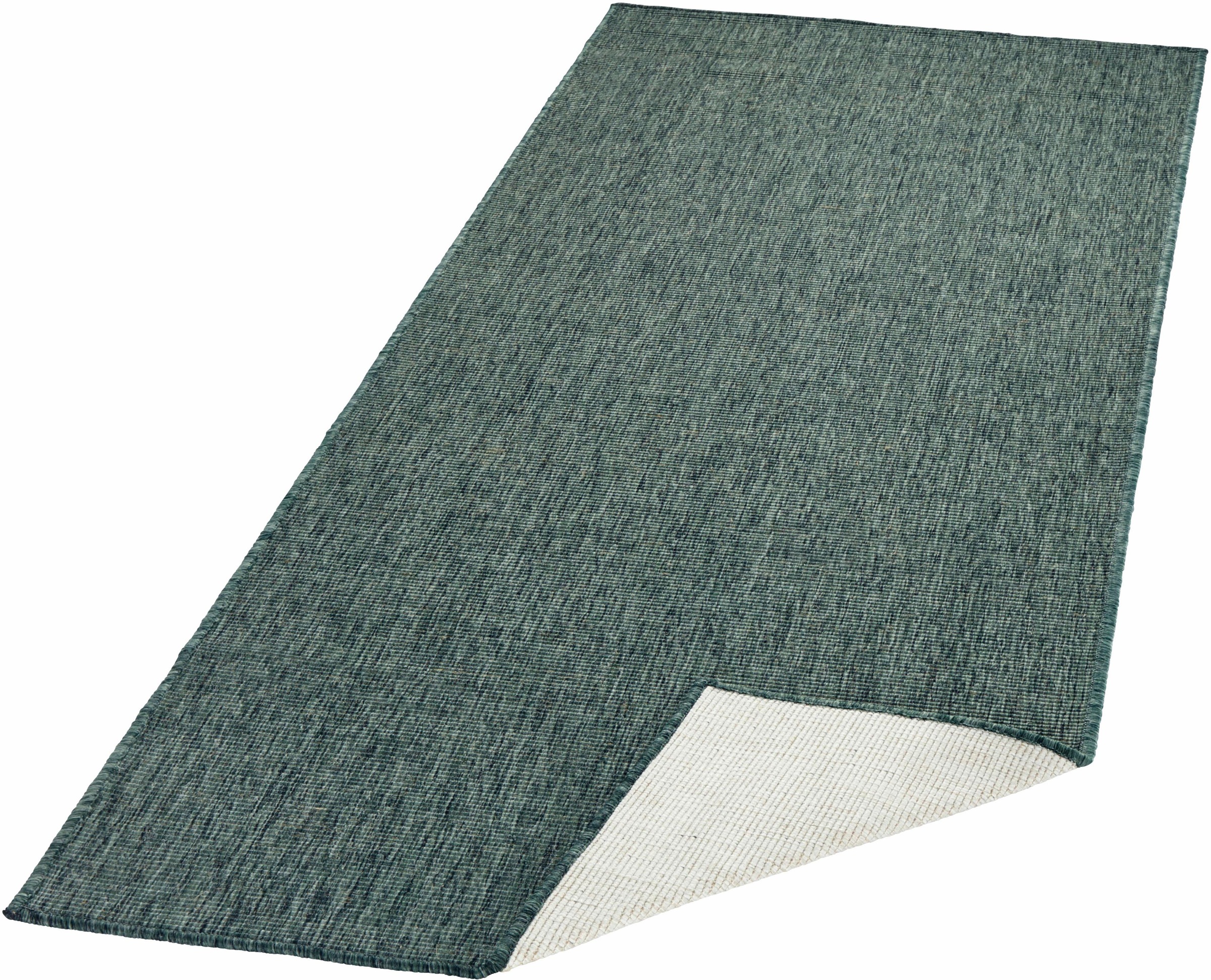 Image of NORTHRUGS Läufer »Miami«, rechteckig, 5 mm Höhe, In-und Outdoor geeignet, Wohnzimmer, Balkon, Terrasse, Garten, Robust, Pflegeleicht, Flachgewebe, Wendbar bei Ackermann Versand Schweiz