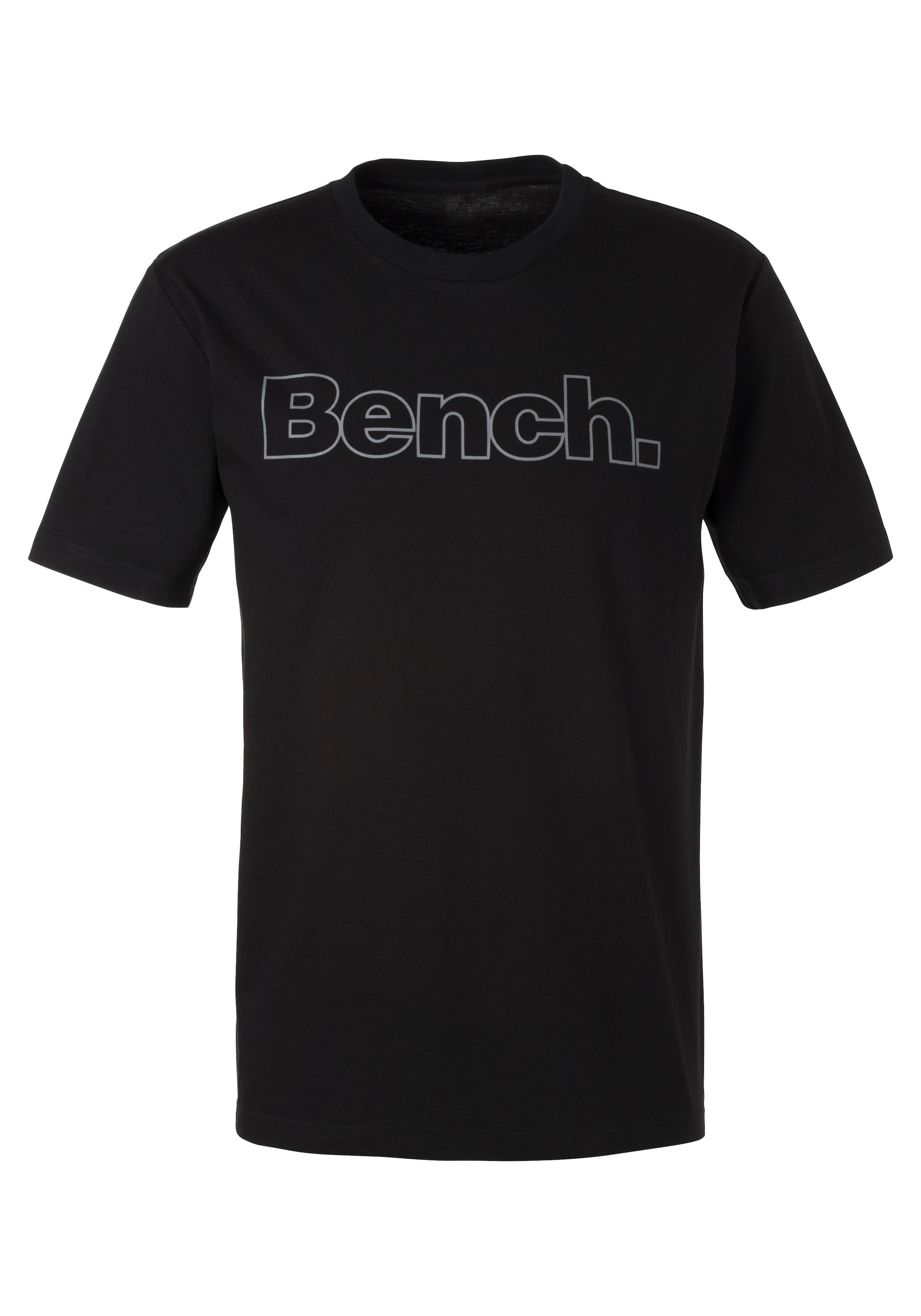 Bench. Loungewear T-Shirt, Shirt mit Logoprint, Basicshirt mit Rundhals aus reiner Baumwolle