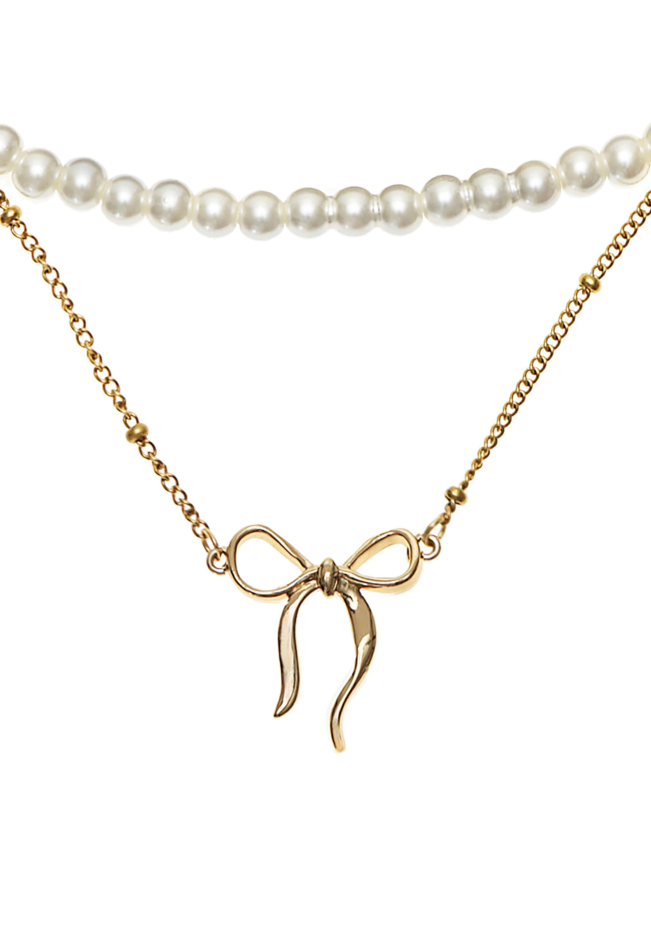 LASCANA Schmuckset »Edelstahlketten Set« (Set, Künstliche Süsswasserperlen, 2 Stk. tlg.)  2-teiliges Halsketten Set