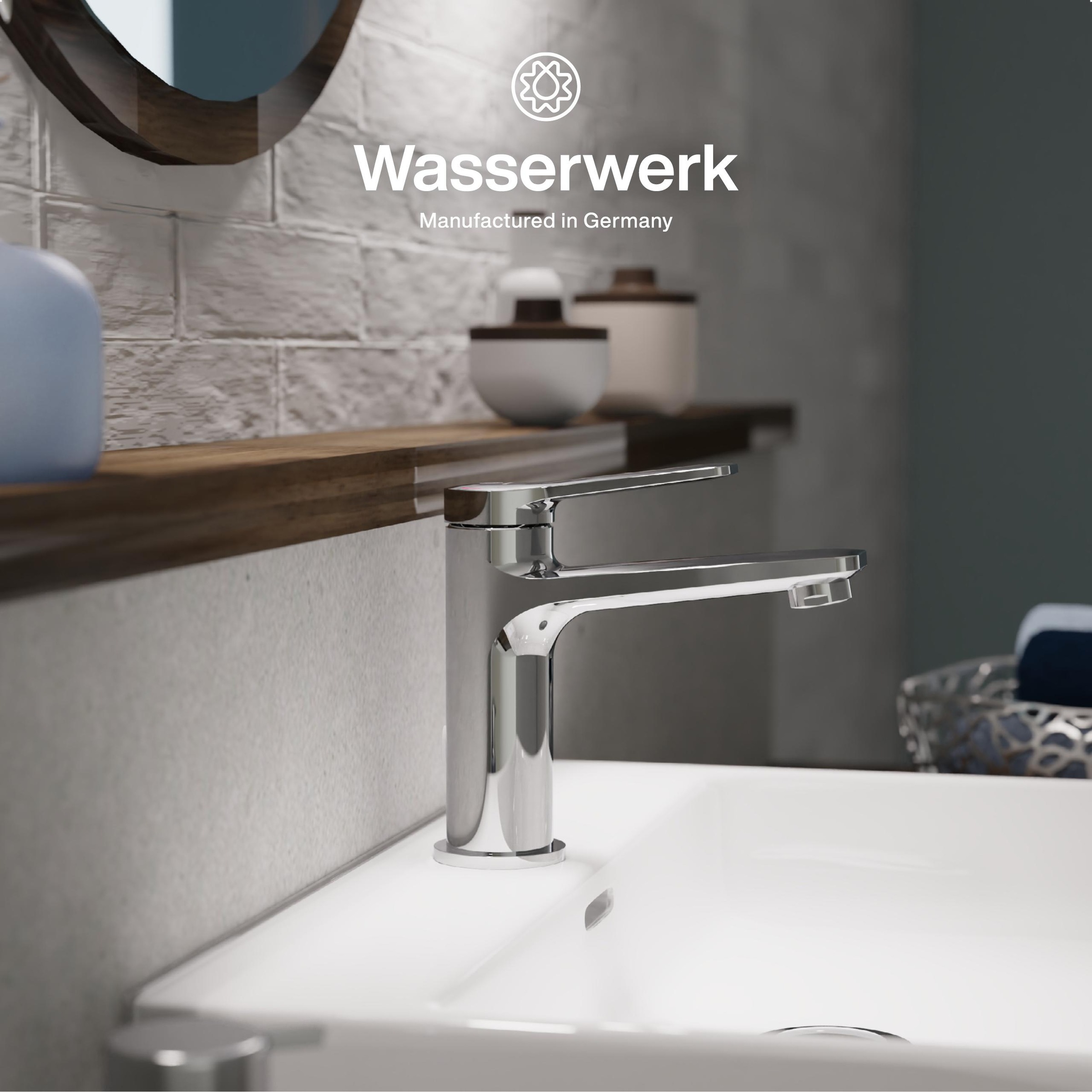 WASSERWERK Waschtischarmatur "WT 12" inkl. Popup, wassersparend