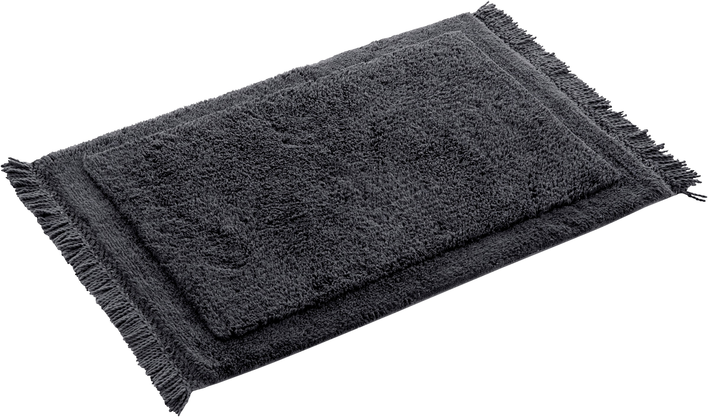 LeGer Home by Lena Gercke Badematte »Tamsin, Badvorleger, Badezimmer Teppich« Höhe 20 mm fussbodenheizungsgeeignet | strapazierfähig mit Fransen, Badteppich, Badematte, Baumwolle