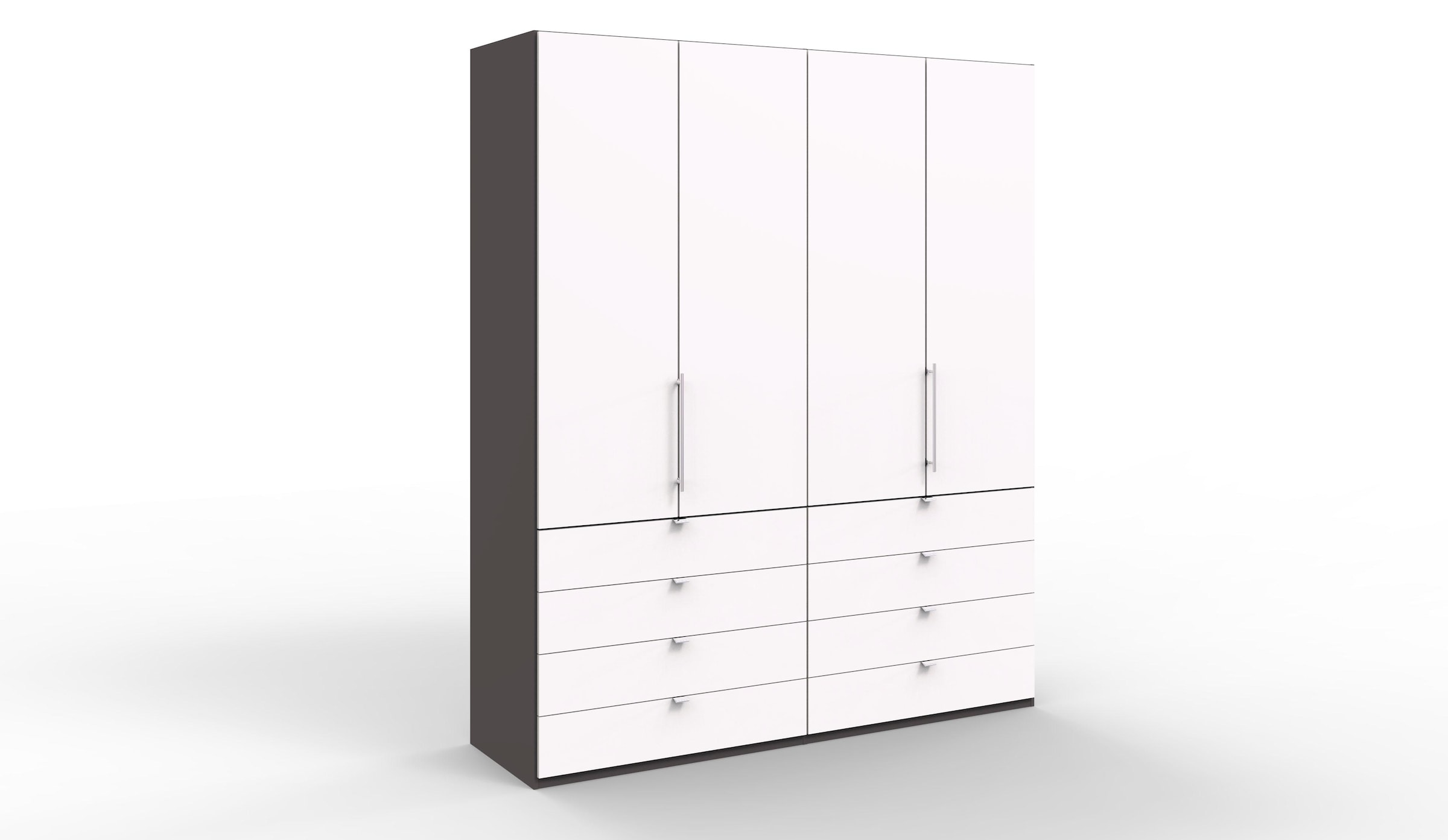 WIEMANN Falttürenschrank »Loft, Kleiderschrank, Schrank, Wäscheschrank, mit Glasfront« 3 Breiten, 2 Höhen 216/236 cm auswählbar, MADE IN GERMANY,  inkl. gepämpften Schubkästen und Türen, mit Panoramaöffnung