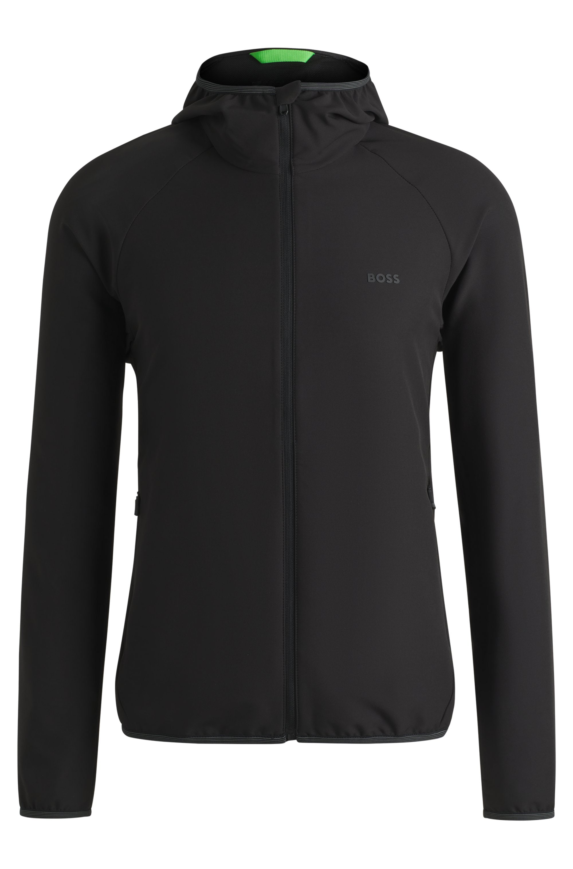 BOSS GREEN Funktionsjacke »L Commuter«, mit Kapuze, mit gummiertem Markenlabel