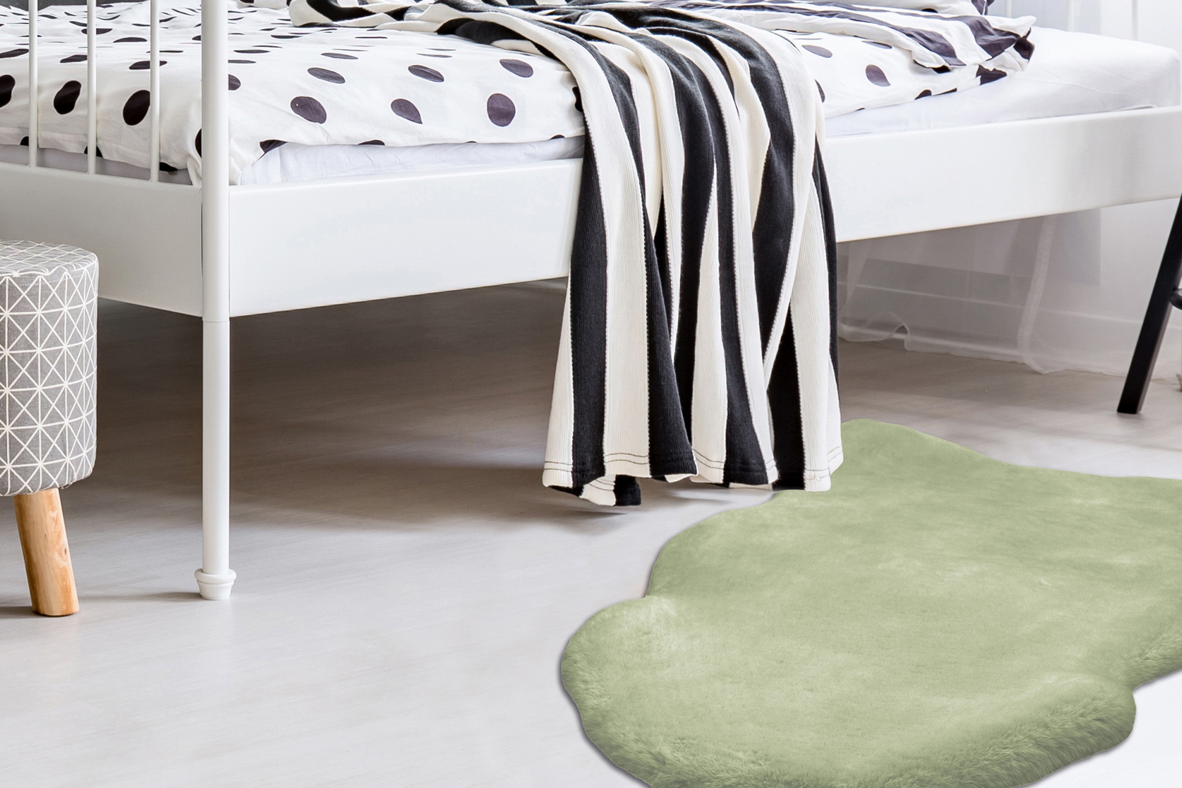 Image of Arte Espina Fellteppich "Rabbit 200" fellförmig 35 mm Höhe Kunstfell, Kannichenfell Haptik, weich, Wohnzimmer alle Räume,Hochflor