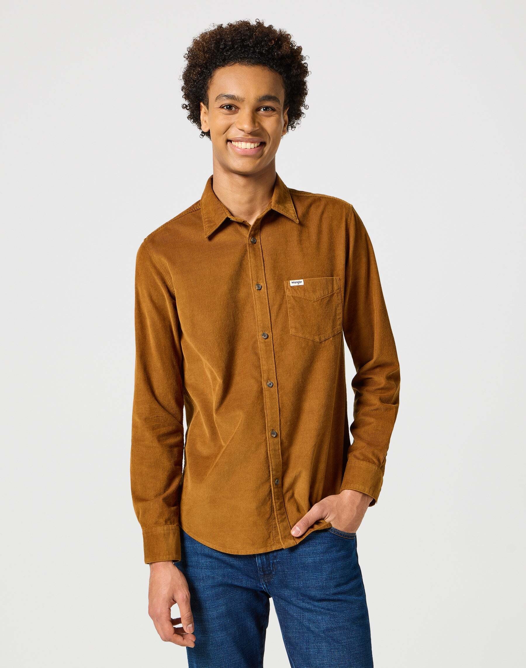 Langarmhemd »Wrangler Langarmhemd One Pocket Corduroy Shirt«