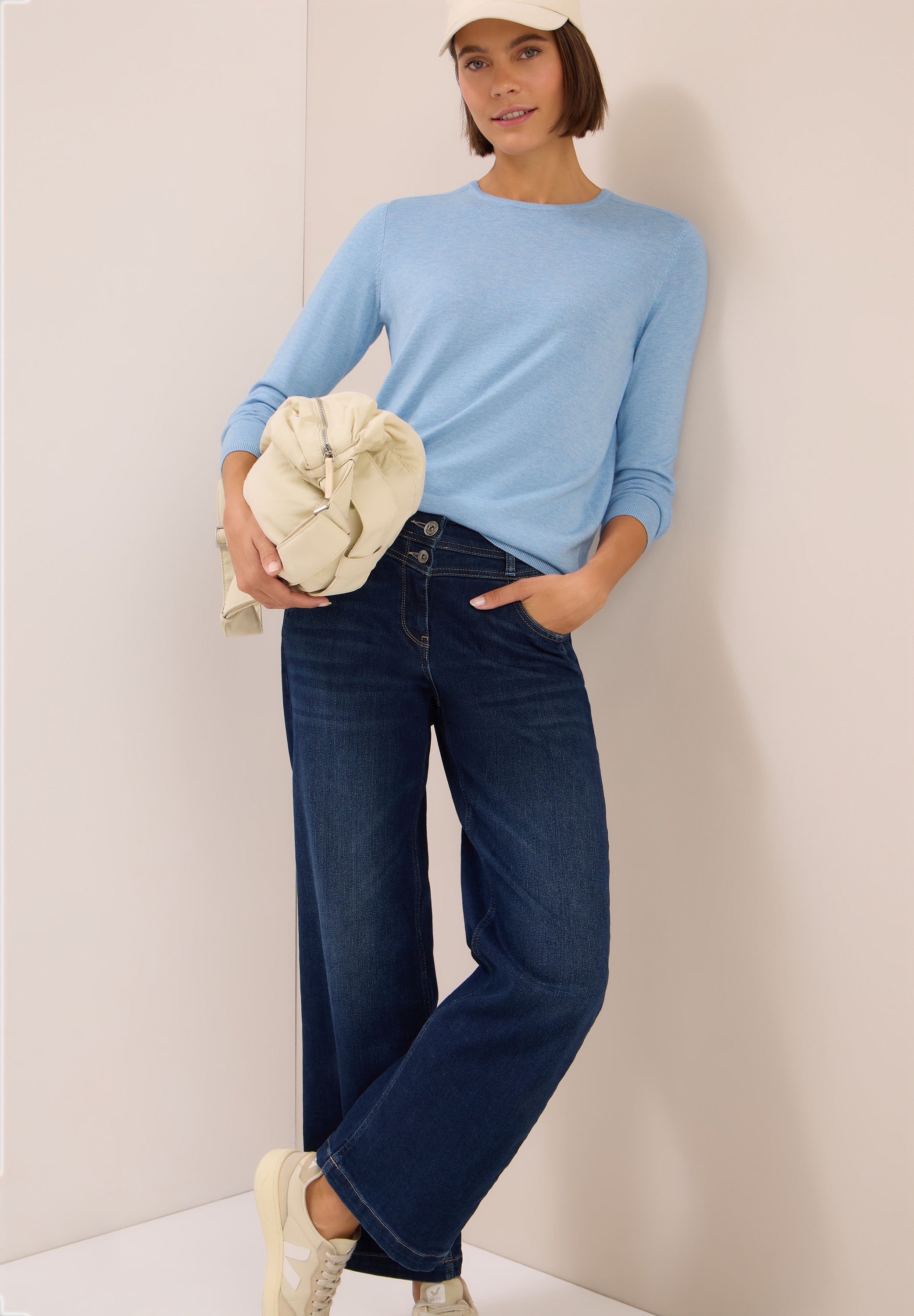 Cecil Pull en tricot mit feinem Detail an der Schulter und Viskose-Anteil