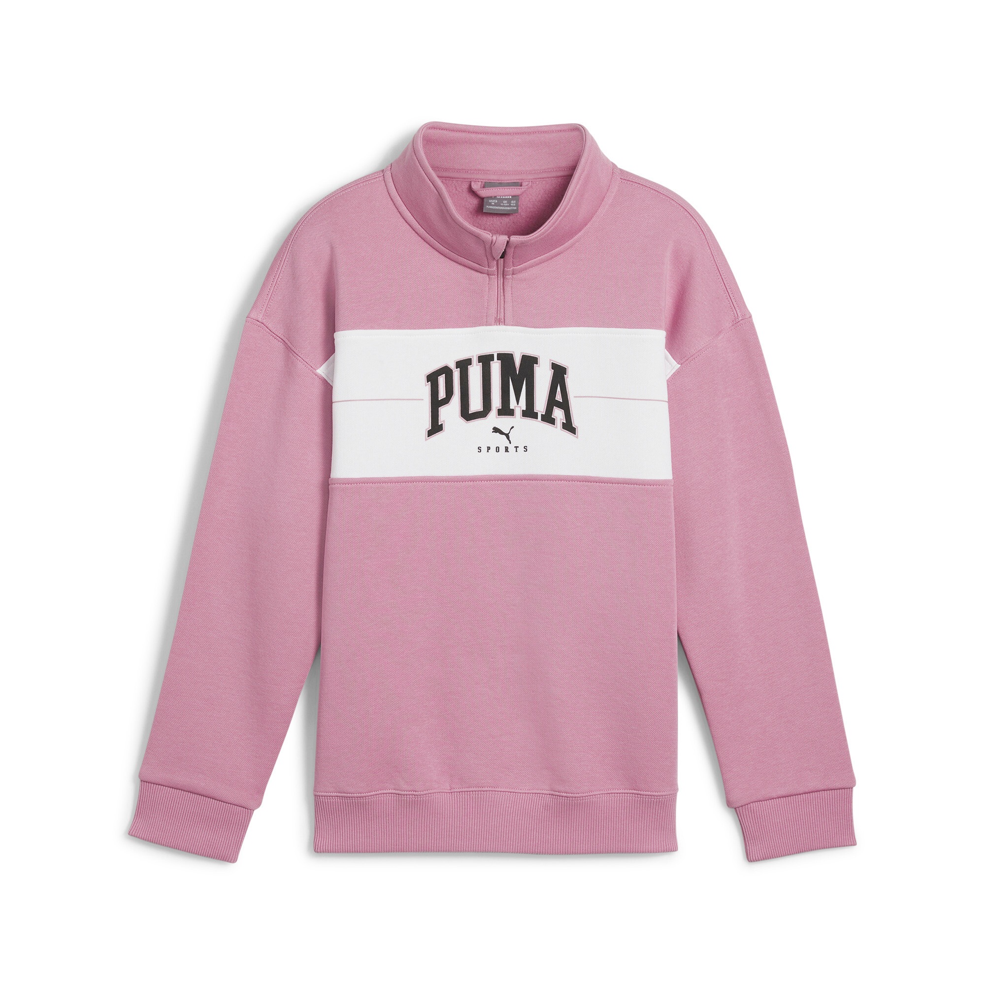 Image of PUMA Sweatshirt "SQUAD HALF-ZIP FL G", mit Stehkragen, mit Reissverschluss, mit langen Ärmeln, Relaxed Fit