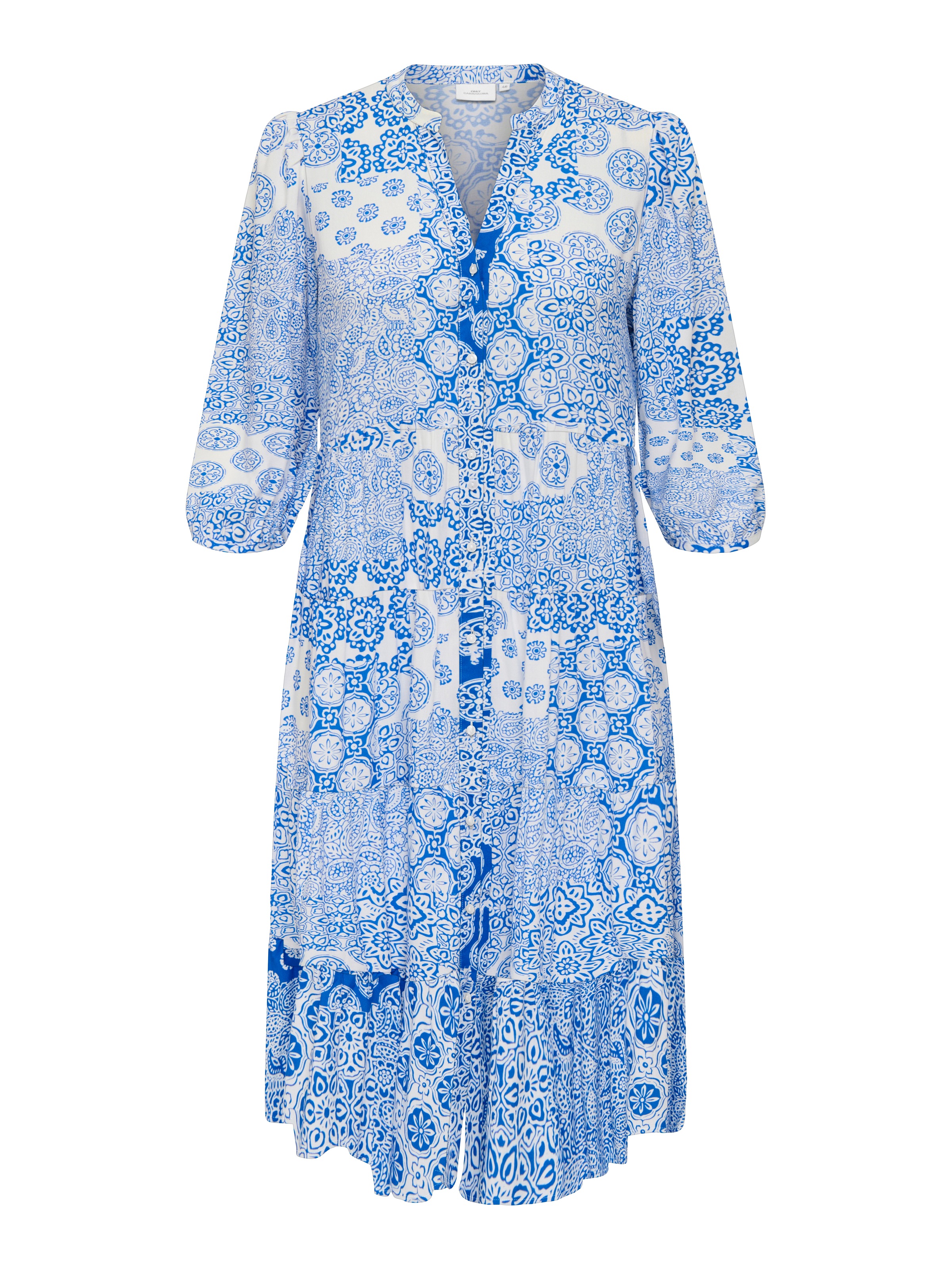 ONLY CARMAKOMA Tunikakleid »CARMILANA 3/4 DRESS WVN NOOS«, Sommerkleid