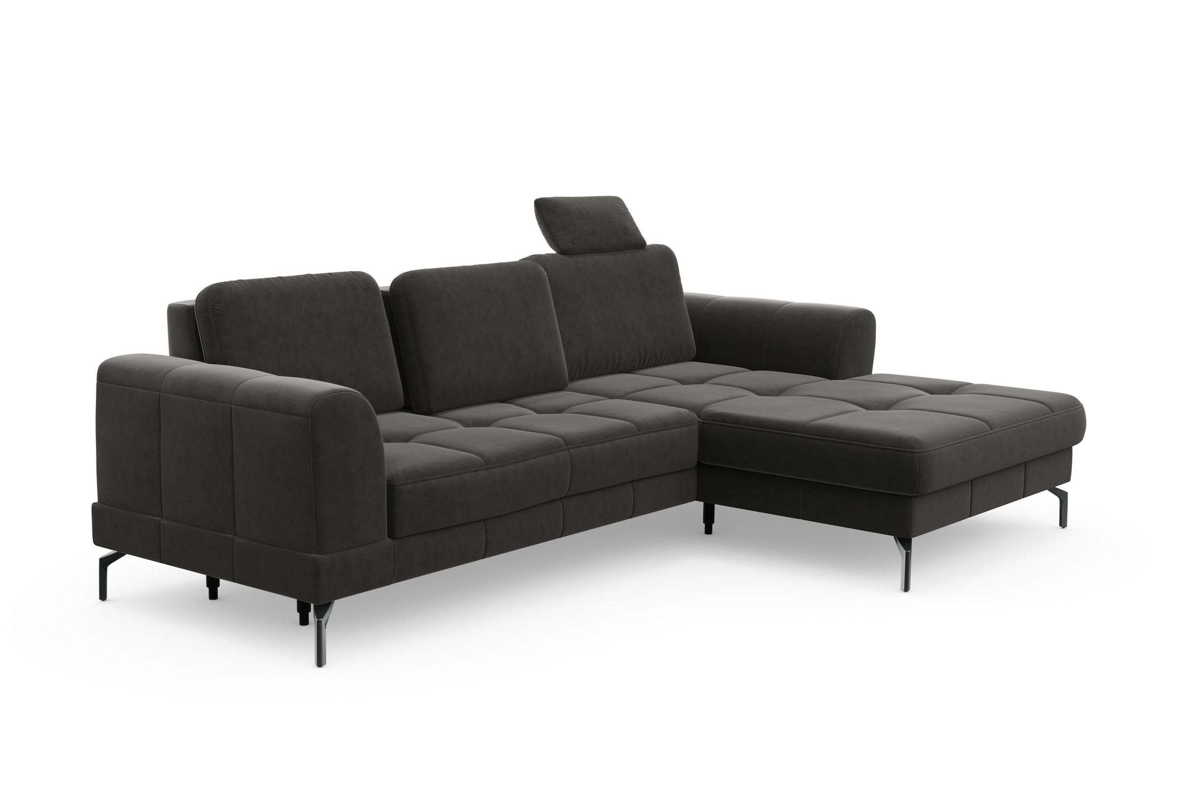 sit&more Ecksofa »Bendigo L-Form« inklusive Sitztiefenverstellung, Bodenfreiheit 15 cm, 2 Fussfarben