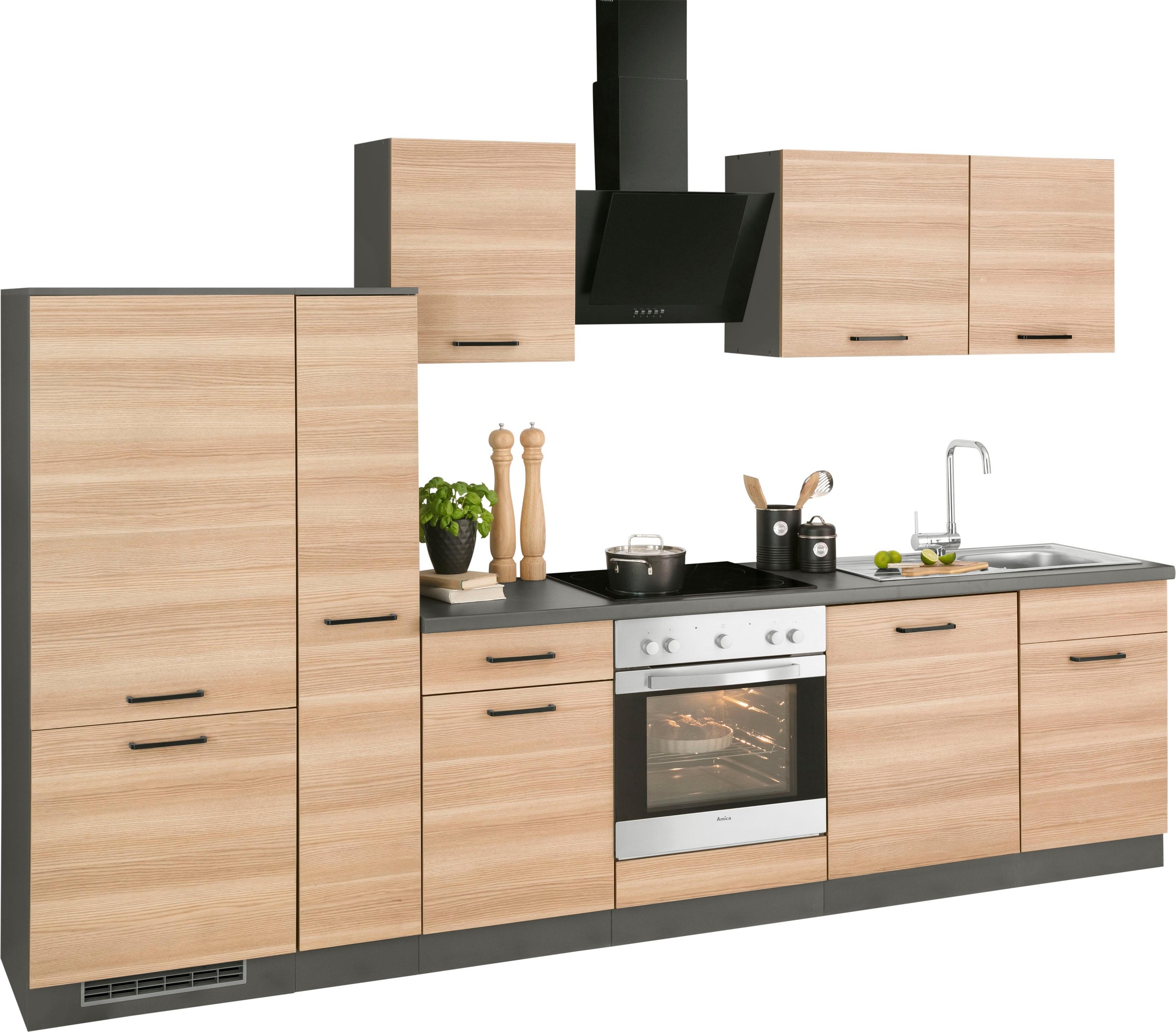 Image of wiho Küchen Küchenzeile »Esbo«, ohne E-Geräte, Breite 310 cm bei Ackermann Versand Schweiz