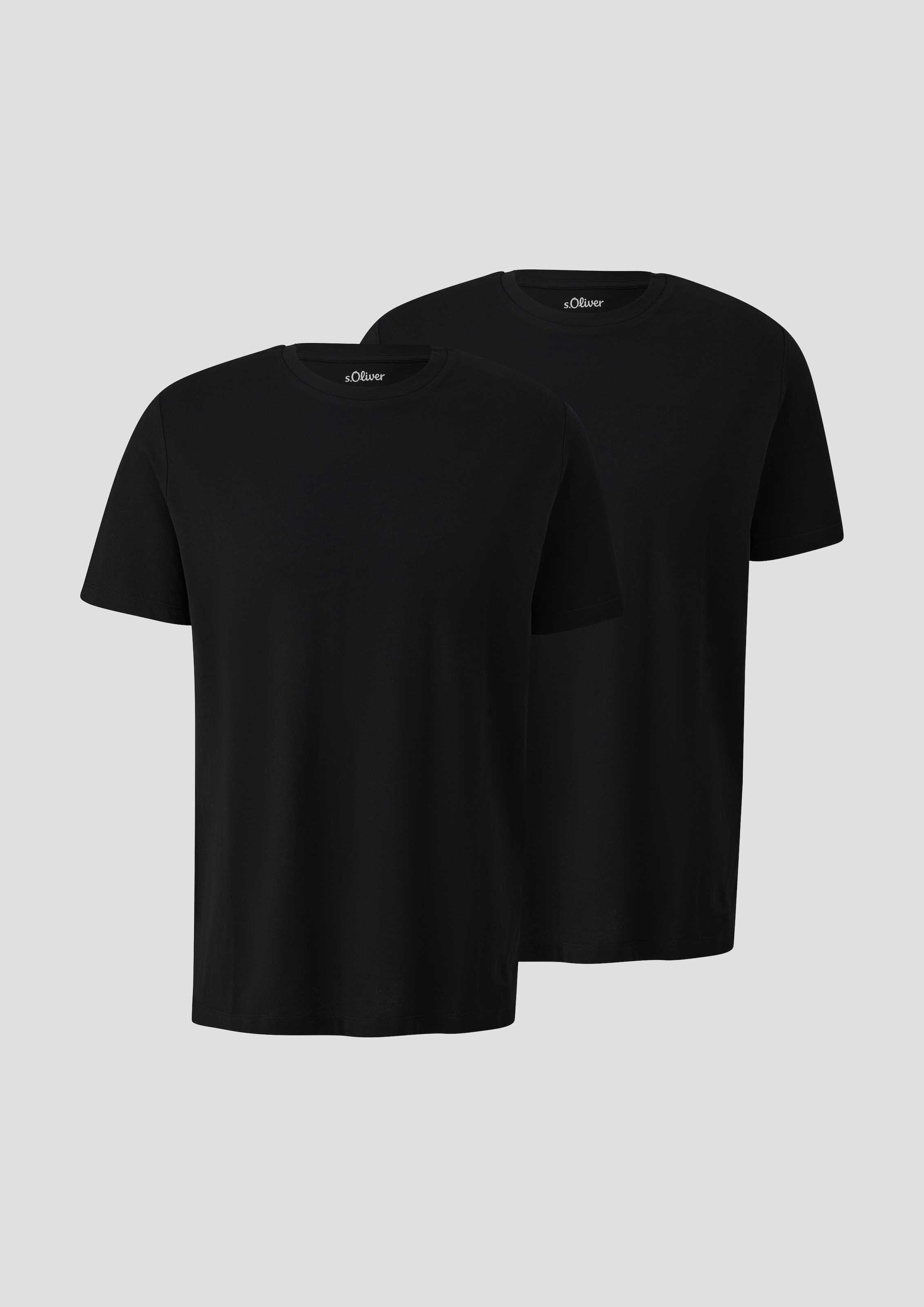T-Shirt, unifarben - im Doppelpack