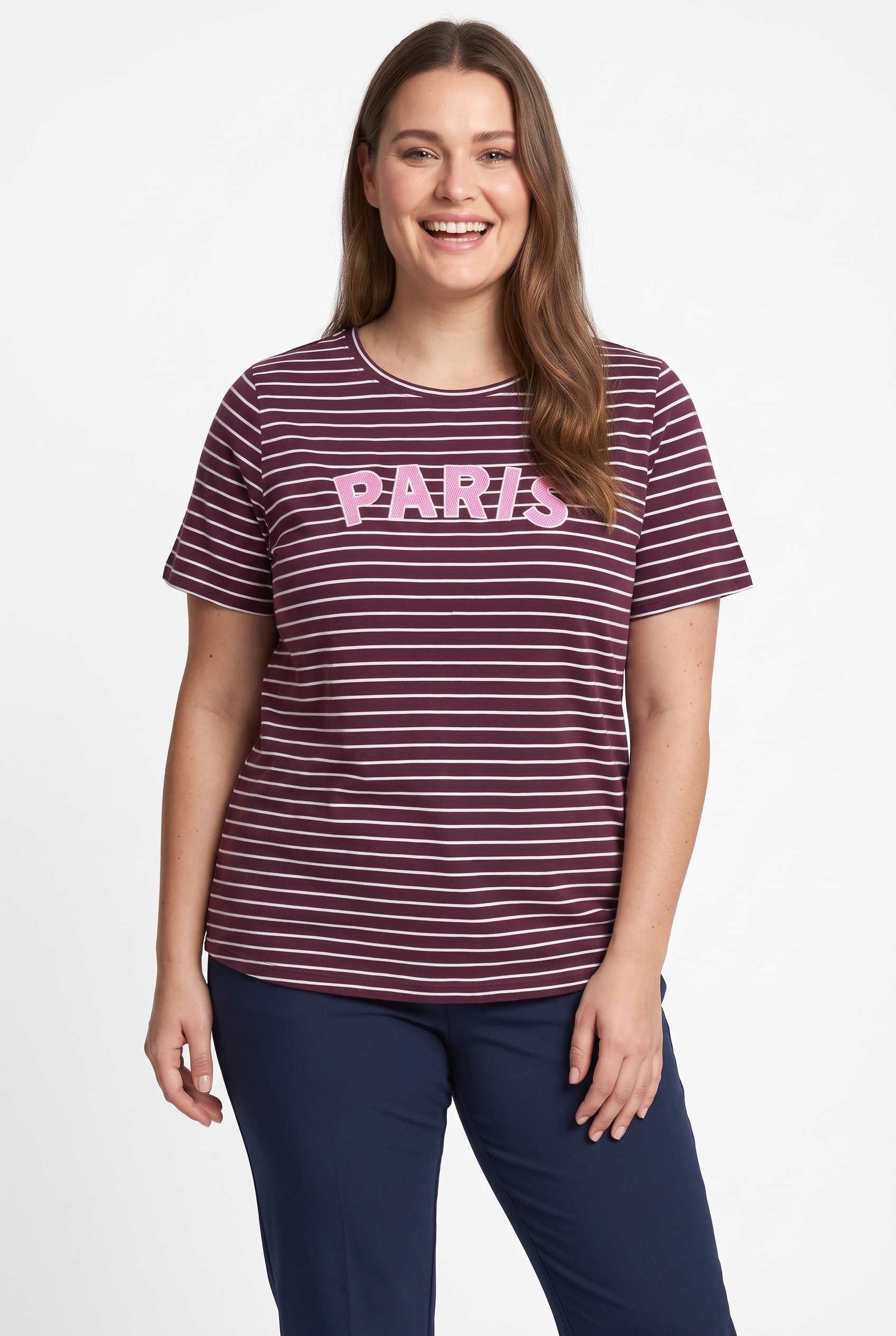Image of ONLY CARMAKOMA T-Shirt "CARJOSHUA S/S O-NECK REG TEE JRS" Baumwolle, Regular Fit