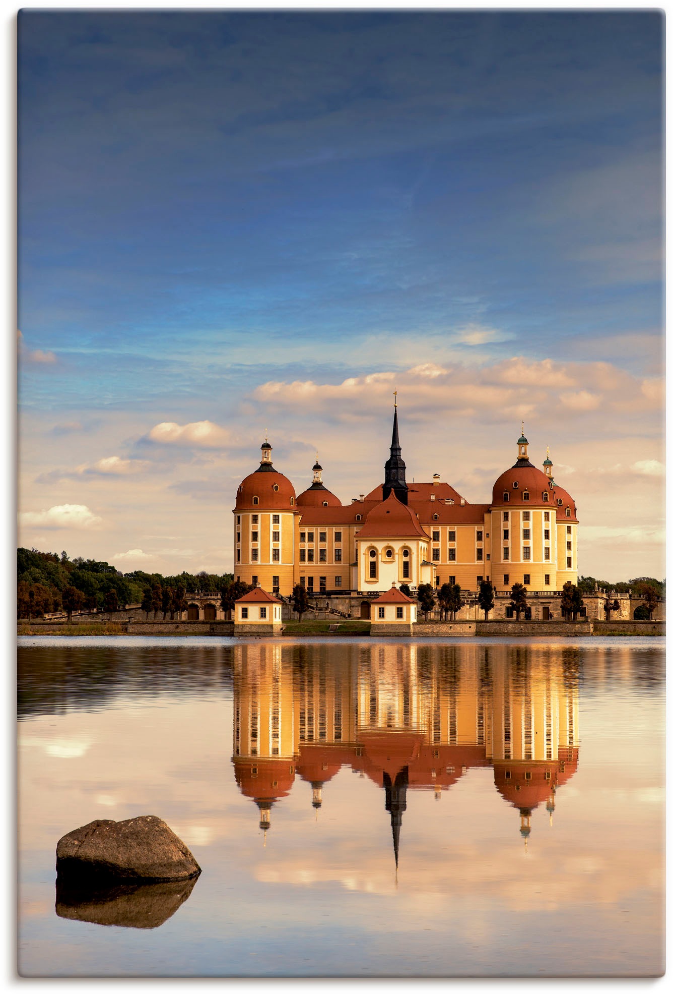 Image of Artland Wandbild »Schloss Moritzburg«, Gebäude, (1 St.), in vielen Grössen & Produktarten - Alubild / Outdoorbild für den Aussenbereich, Leinwandbild, Poster, Wandaufkleber / Wandtattoo auch für Badezimmer geeignet bei Ackermann Versand Schweiz