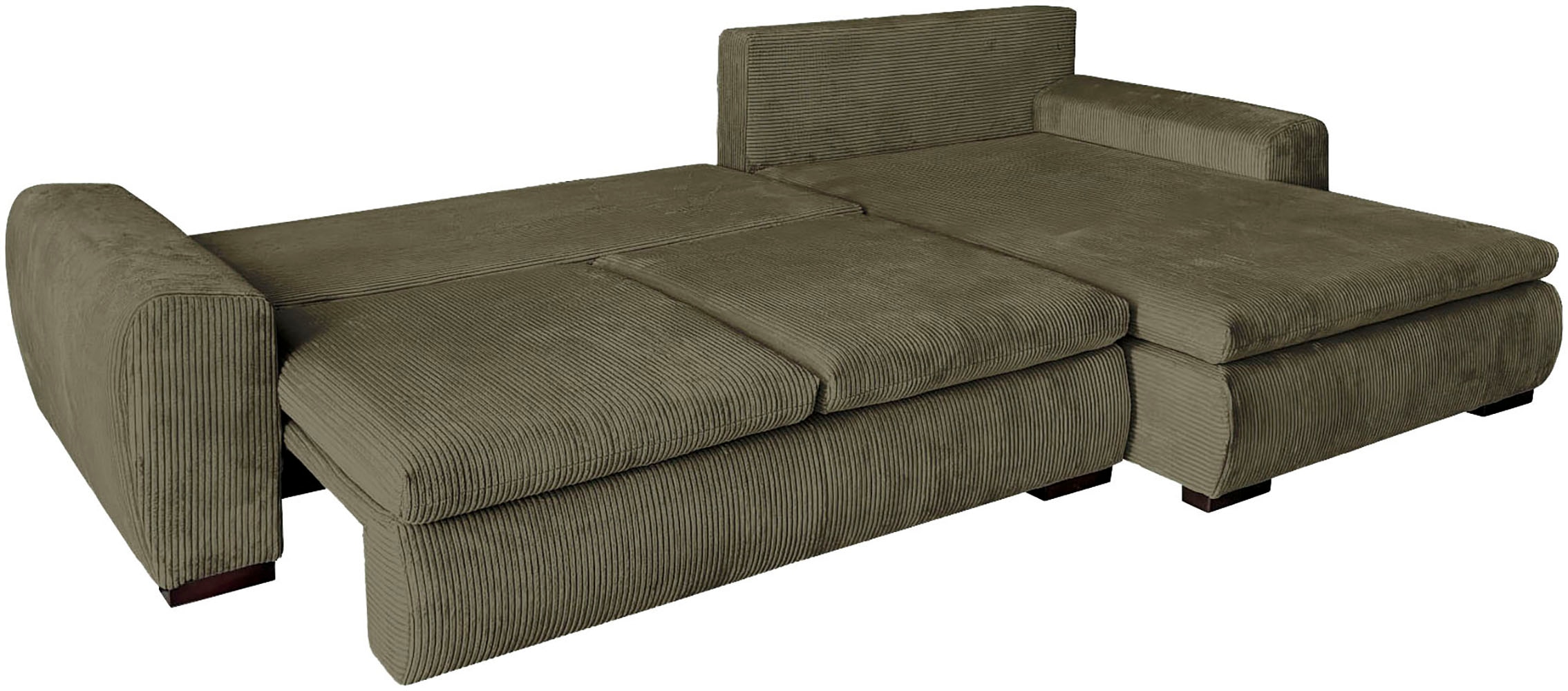 Home affaire Canapé d'angle »Cara Mia L-Form, B: 325 cm, XXL-Sofa mit 4 Zierkissen« avec fonction couchage & coffre-lit, surface couchage 145x270 cm