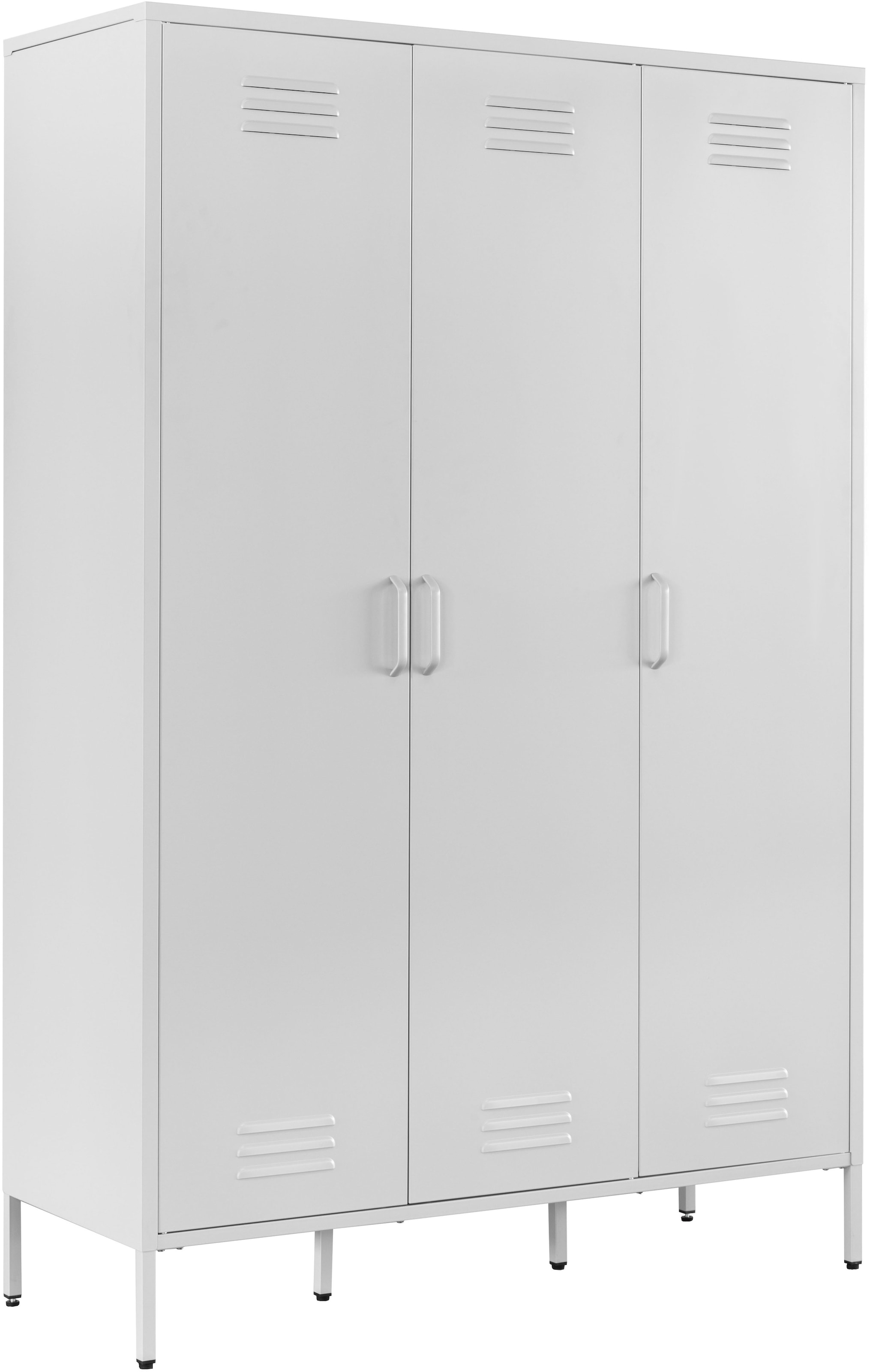 GOODproduct Kleiderschrank »Siena Schrank Spind Metallschrank mit 3 Türen« Ideal für jeden Wohnraum - Trendsetter,  Zeitloser Schlafzimmerschrank Garderobe Multischrank