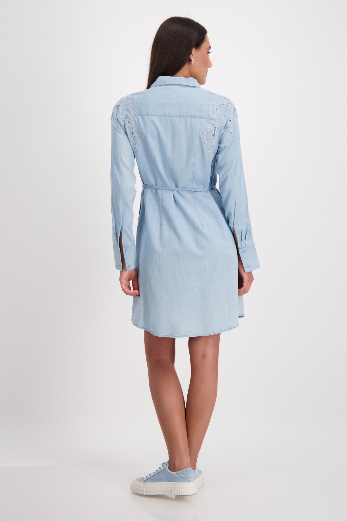 Image of Monari Jeanskleid Eingrifftaschen mit Bindegürtel