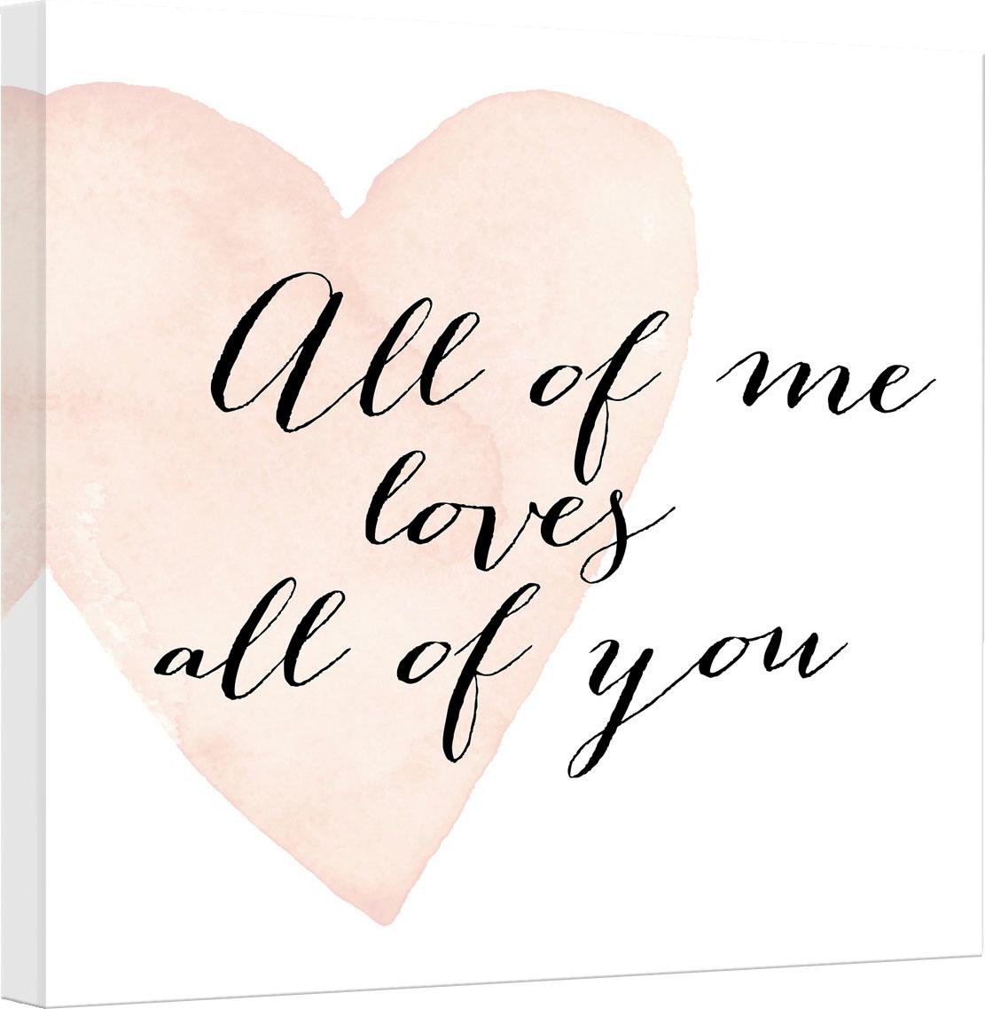 Image of Wall-Art Leinwandbild »Confetti & Cream - All of me loves all of you« bei Ackermann Versand Schweiz