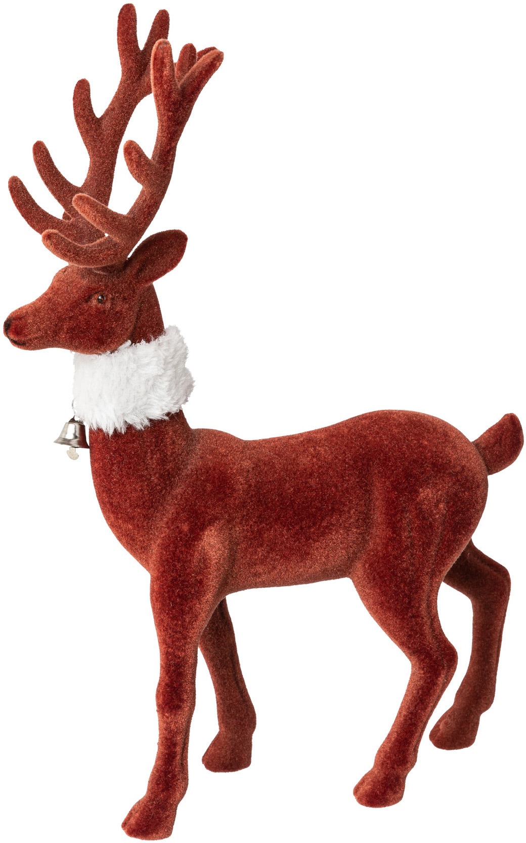 Creativ deco Weihnachtsfigur »Hirsch, Weihnachtsdeko rot«, mit feiner  Samtoberfläche bequem kaufen