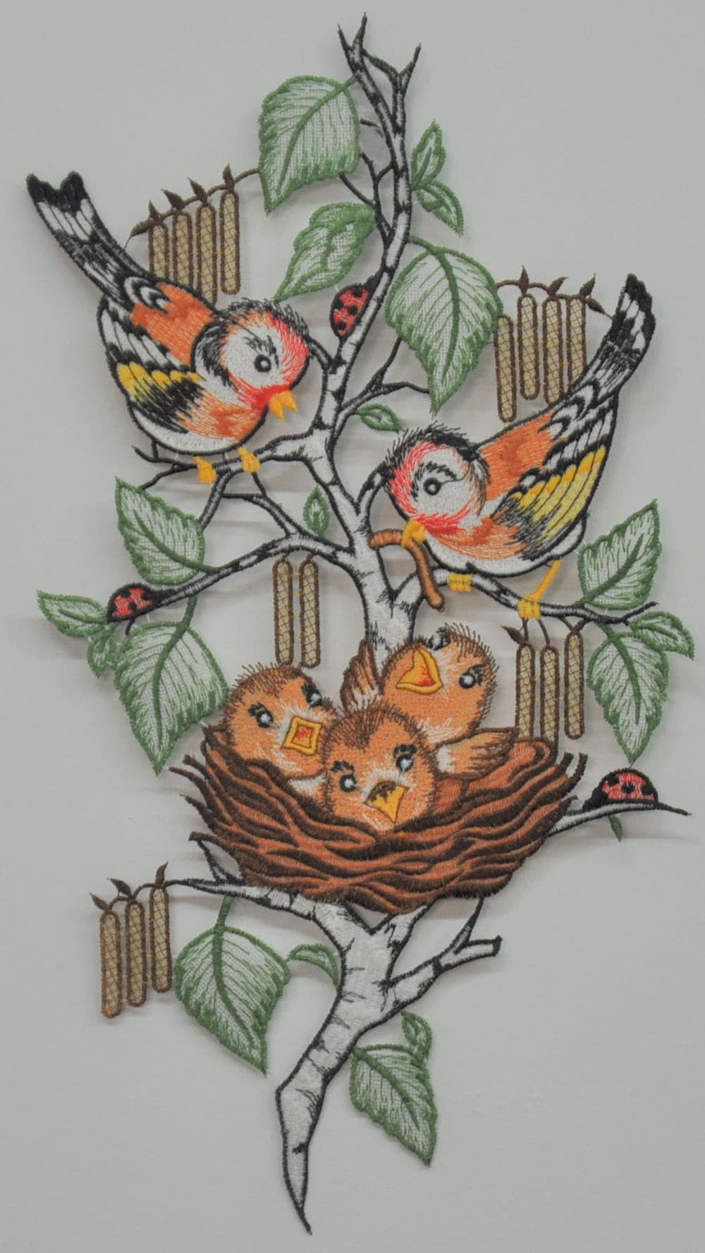 Image of Stickereien Plauen Fensterbild "Vogelnest"