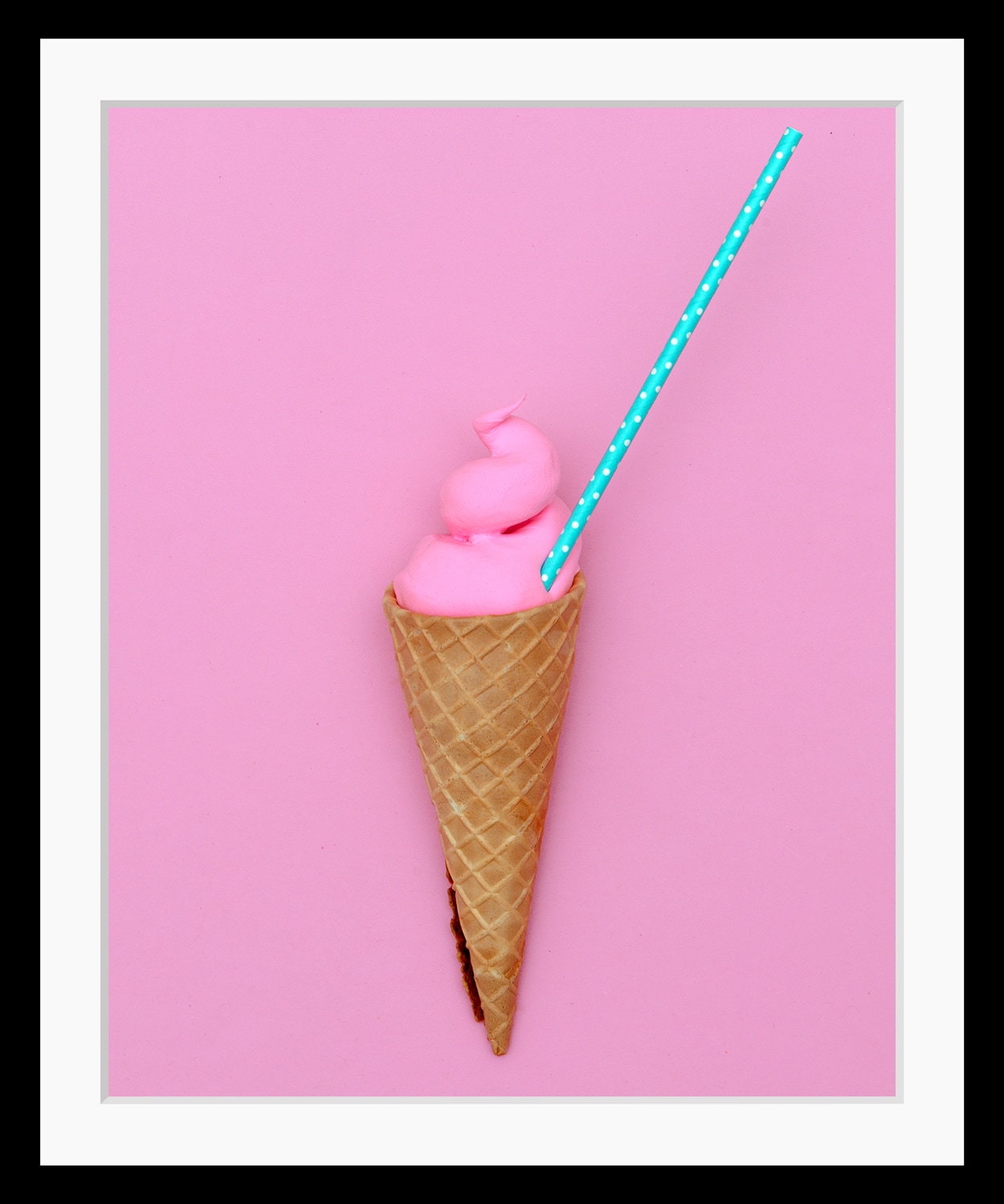 queence Bild "Vivien" Abstrakt  Eis  Humor  Lebensmittel  Süssigkeiten  Süssspeisen HD Premium Poster-Druck inkl. Holzrahmen