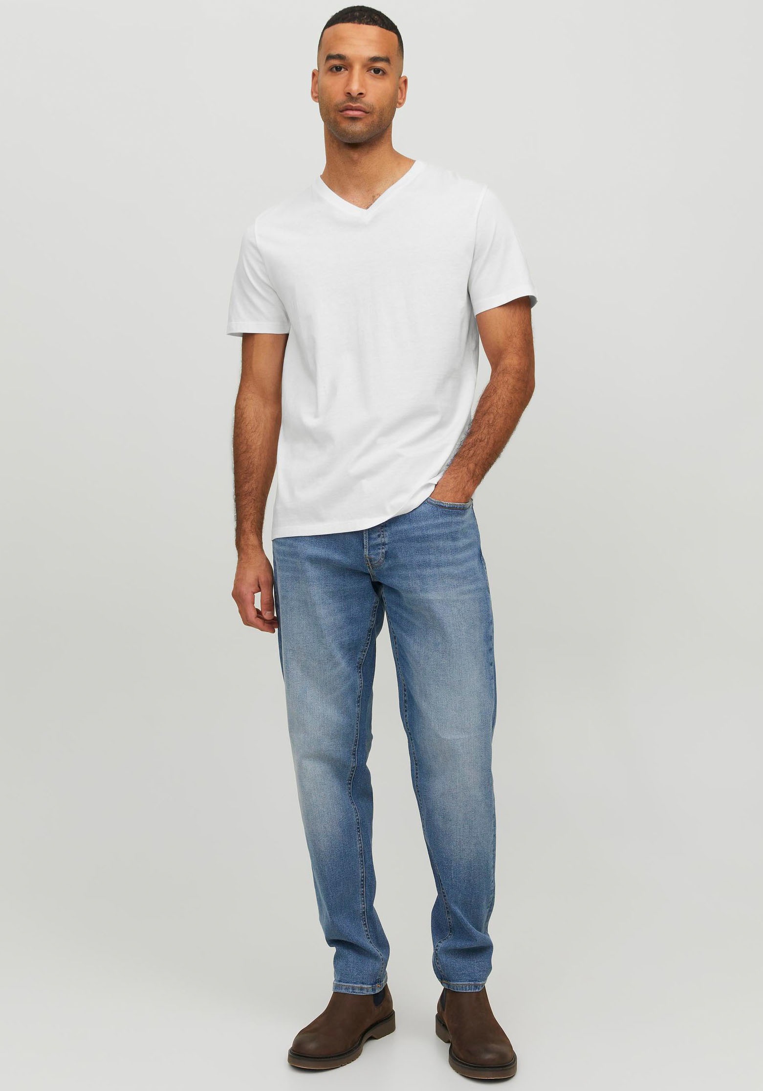 Jack & Jones V-Shirt »JJEORGANIC BASIC TEE«