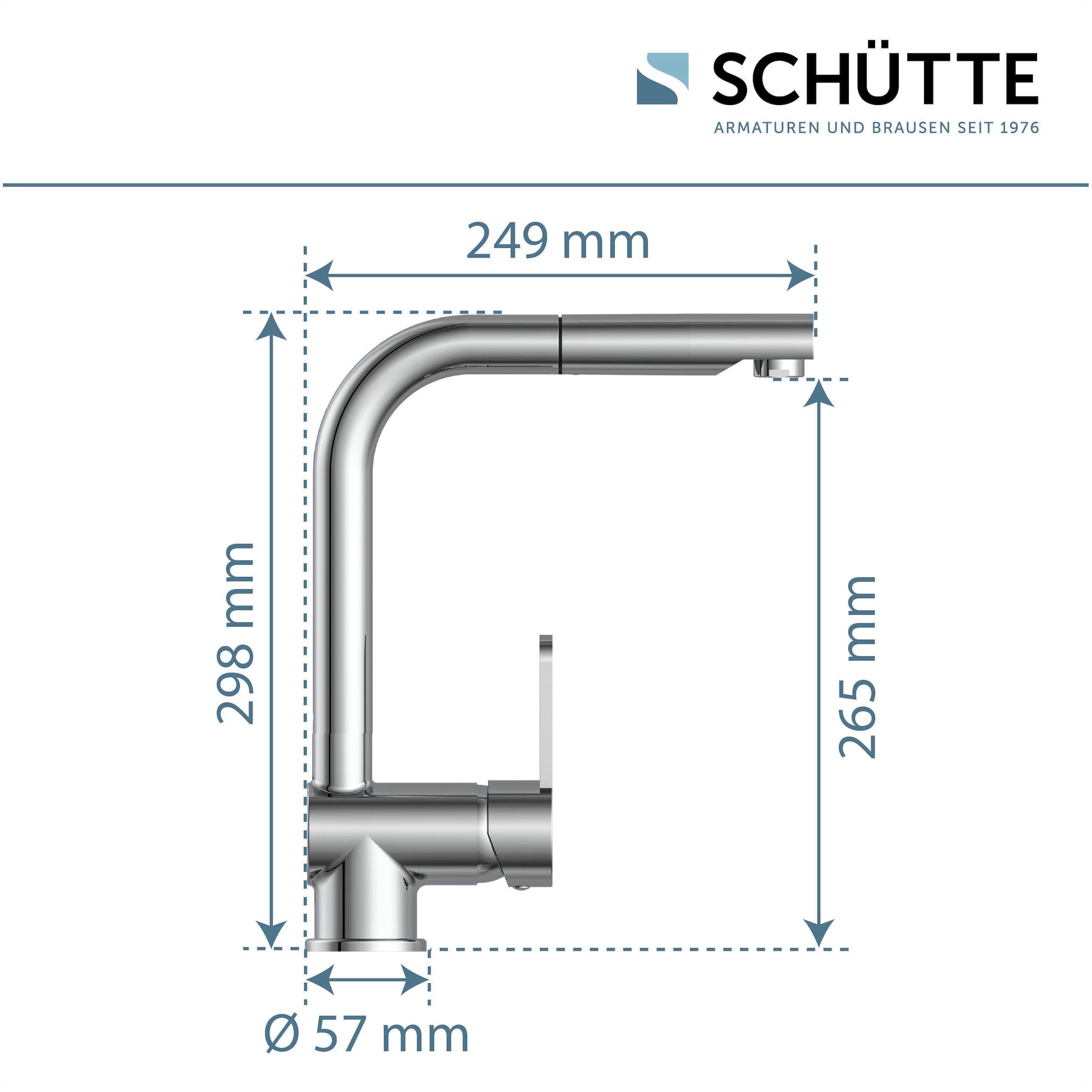 Schütte Spültischarmatur »London«, Niederdruck, 360° schwenkbarer Wasserhahn, Mischbatterie