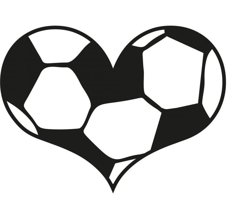 Wandtattoo »Fussball Wandaufkleber Herz«, (1 St.), selbstklebend, entfernbar