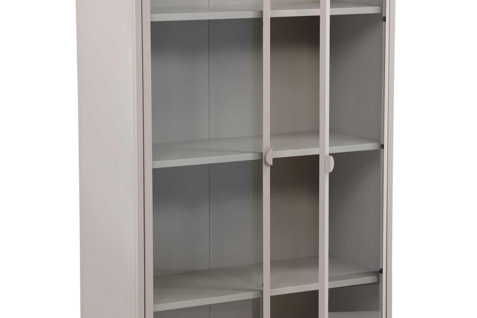 Venture Home Vitrine »Piring, hoher Stauraumschrank, 2 Türen, Höhe 190 cm« Hochschrank, Pulverbeschichtung, Glastüren, hoch, anspruchsvoll