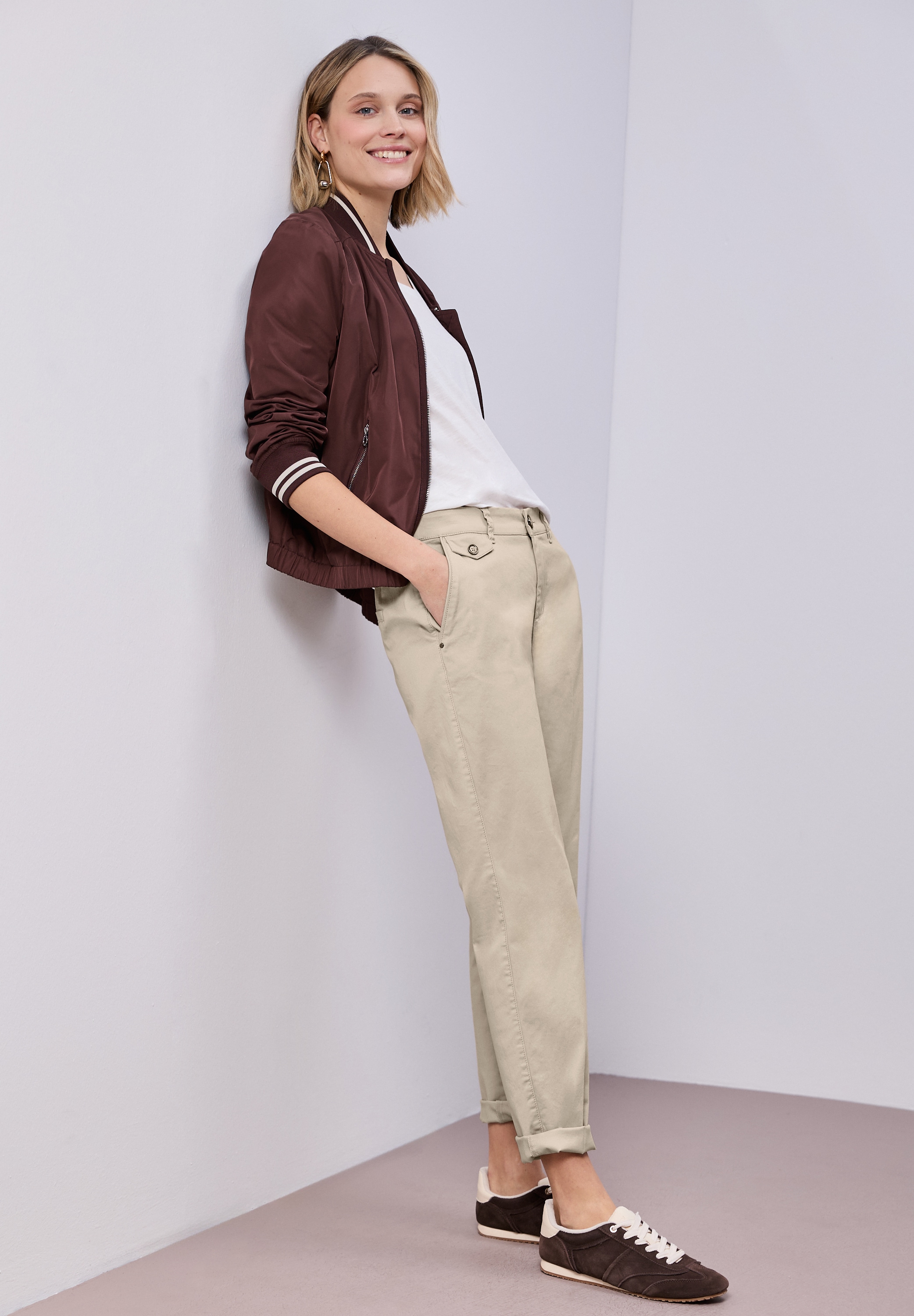 STREET ONE Chinos  en tissu sergé