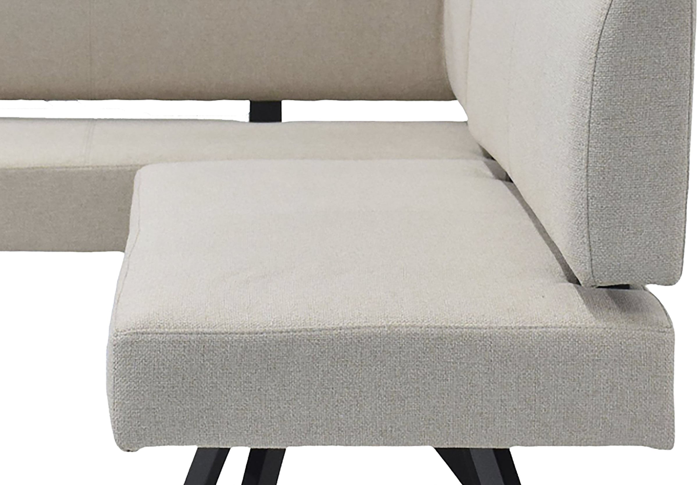 byLIVING Banc d'angle »TORONTO« Tissu tissé, jusqu’à 160 kg, ressorts ensachés, piètement 4 pieds, 3 places assises