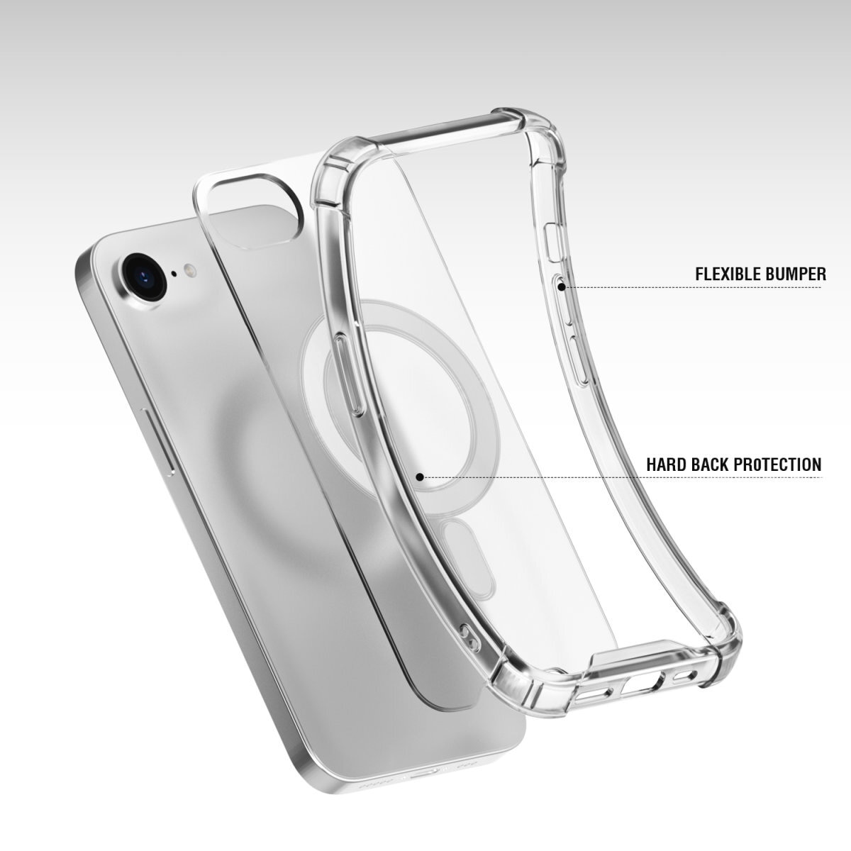 4smarts Handyhülle »Hybrid Case Ibiza für Apple iPhone SE (4. Gen)«, Backcover, Schutzhülle, Handyschutzhülle, Case, Schutzcase, stossfest