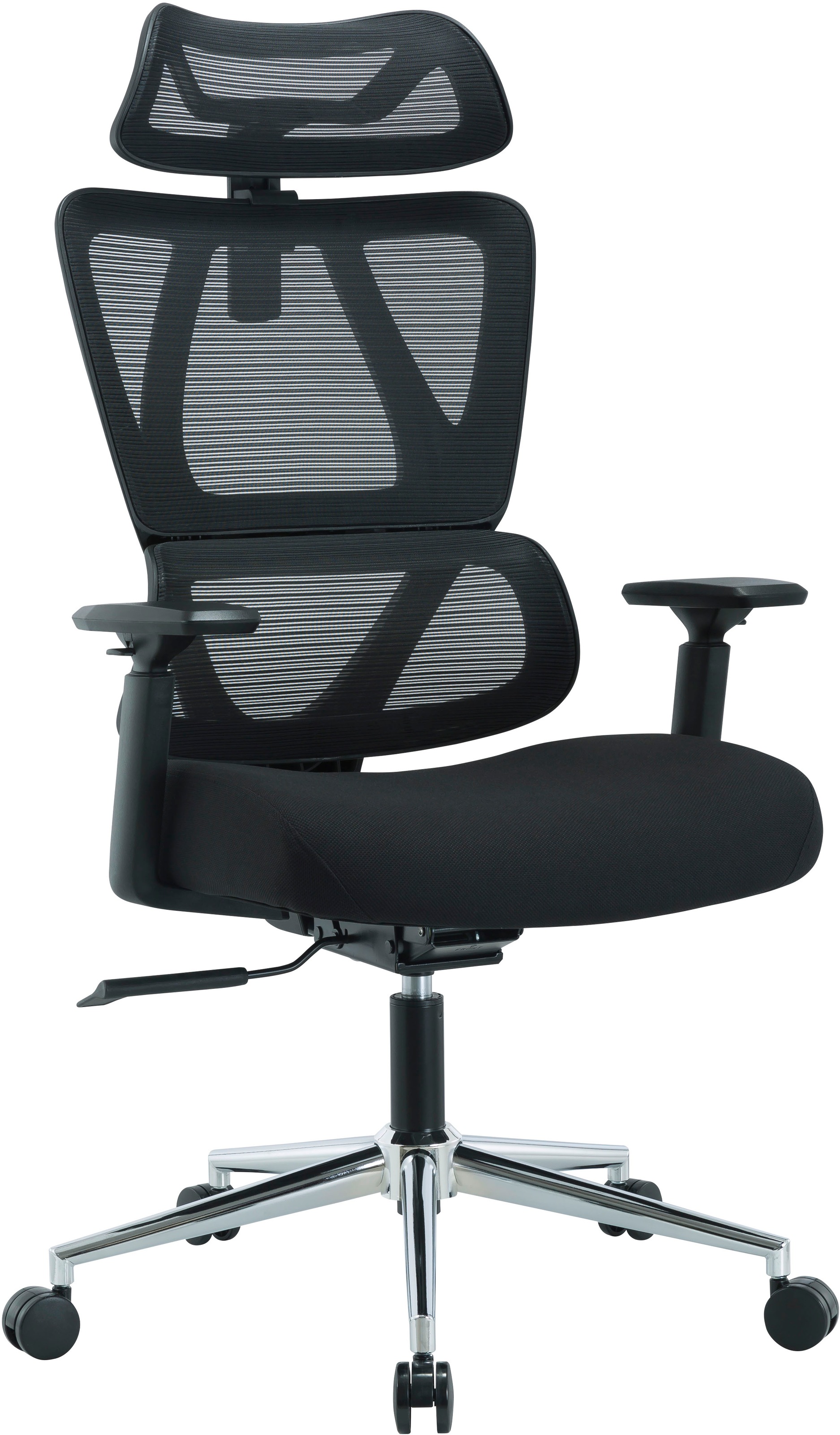 PLACES OF STYLE Bürostuhl »Andora, moderner ergonomischer Schreibtischstuhl« () Netzstoff verstellbare Armlehne & Kopfstütze, Lendenwirbelstütze