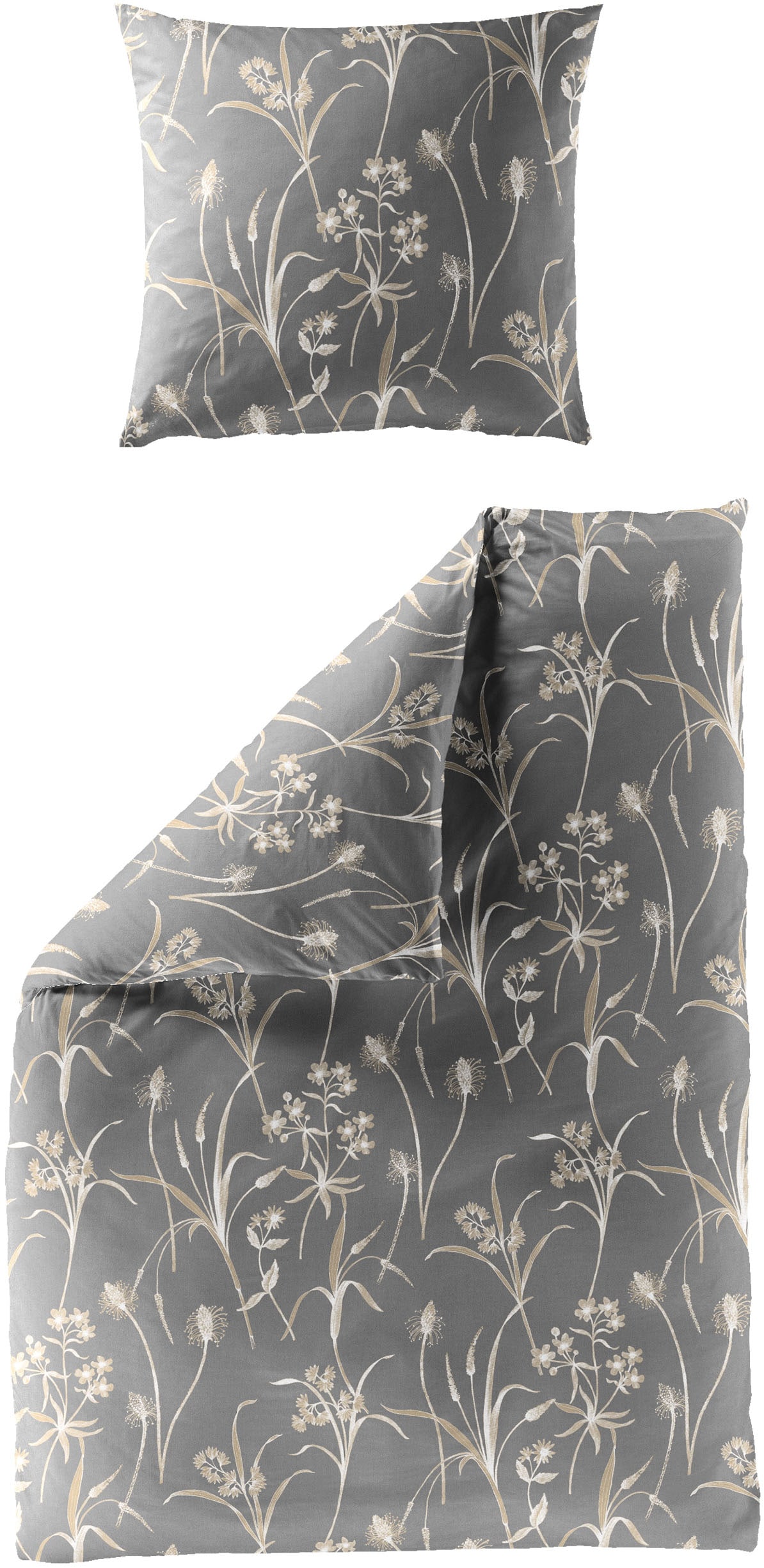 Image of BIERBAUM Bettwäsche "3987" 2 Stk. Mako-Satin, 100 % Baumwolle, pflegeleicht