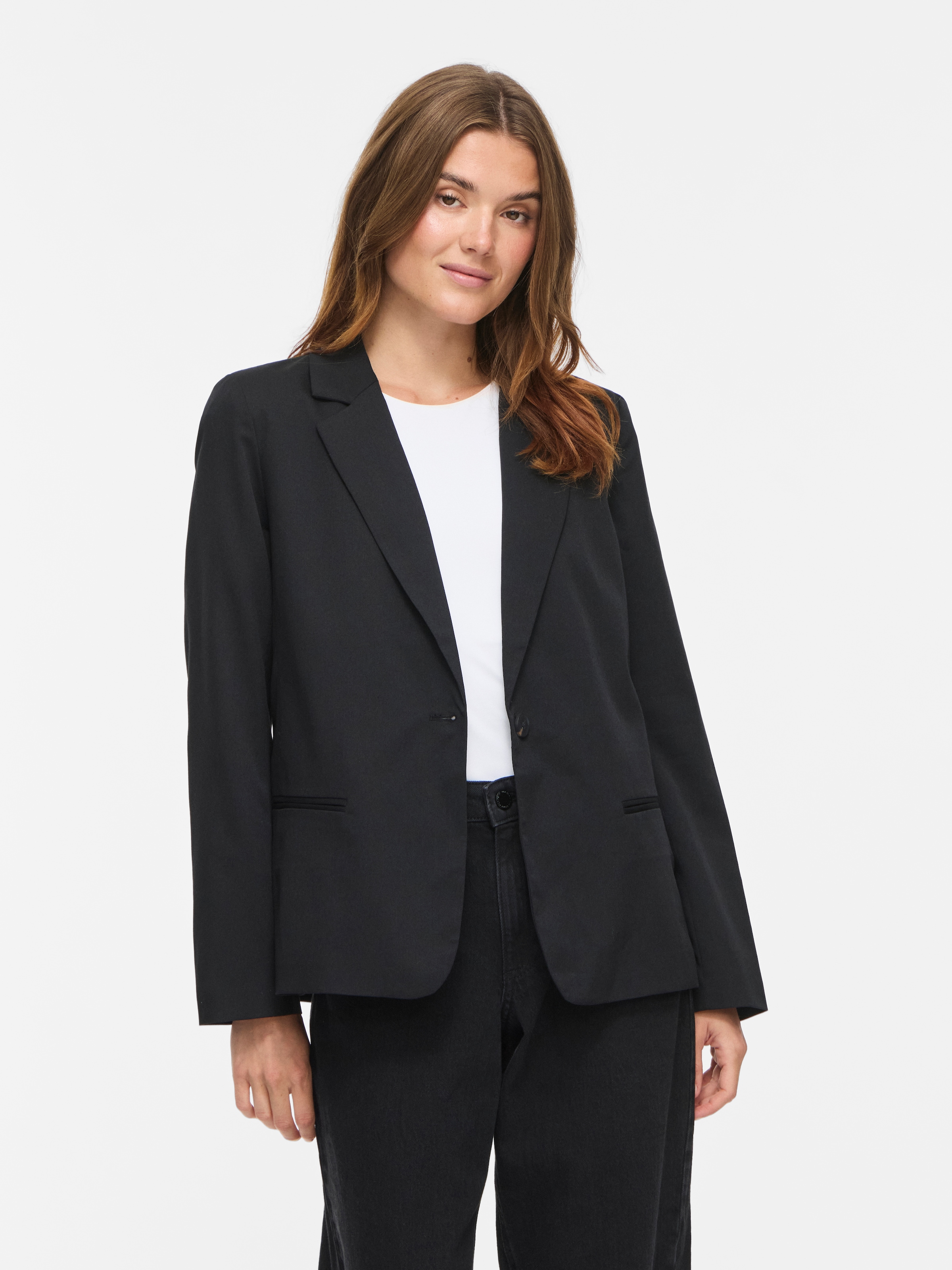 Image of Vila Kurzblazer "VIBELLA L/S BLAZER - NOOS" Materialmix