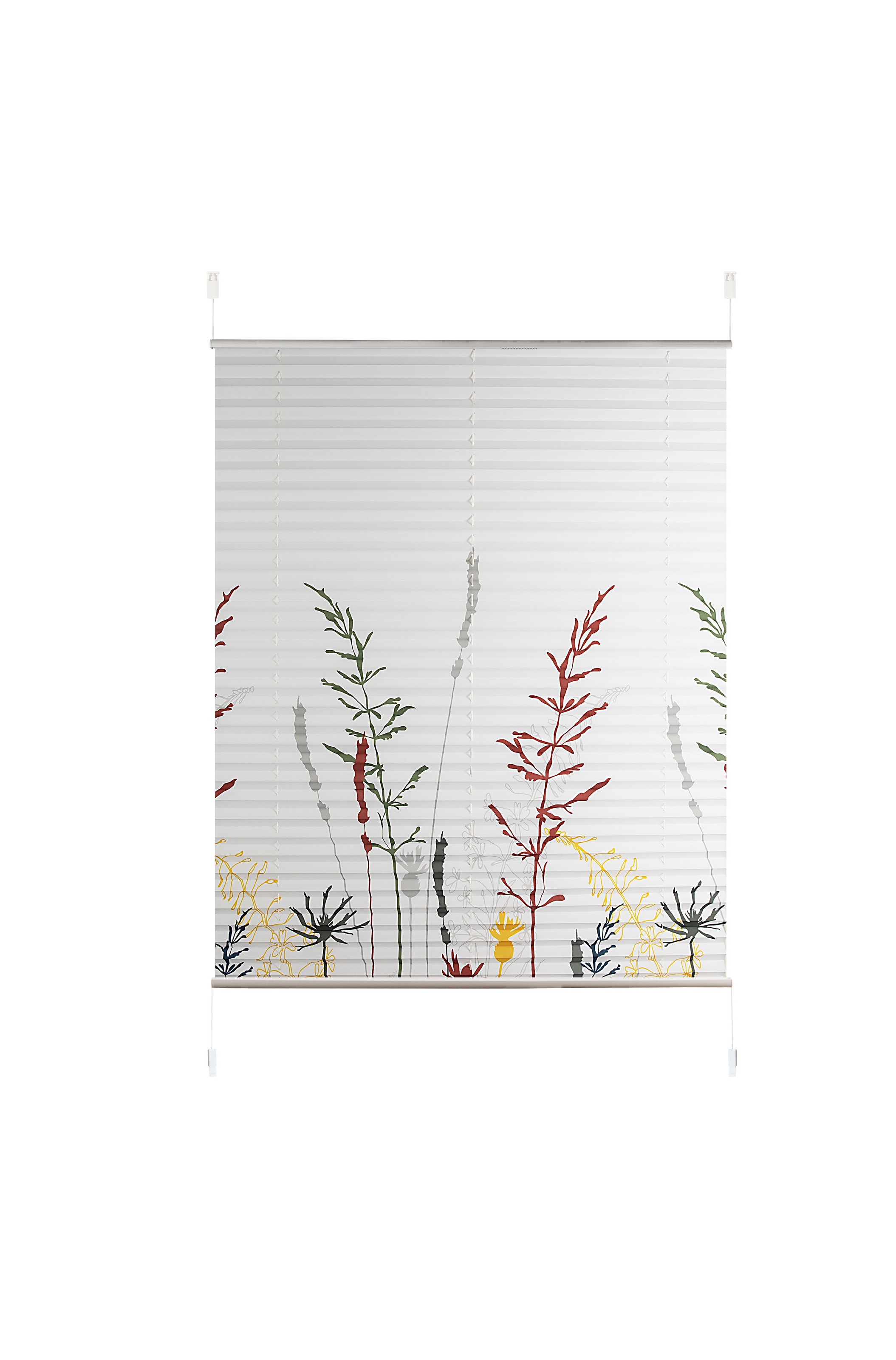 Image of Home affaire Plissee »Bille«, Lichtschutz, ohne Bohren, Klemmfix, Fixmass, Pflanzen, Blumen, bunt, Klemmträger, in verschiedenen Grössen bei Ackermann Versand Schweiz