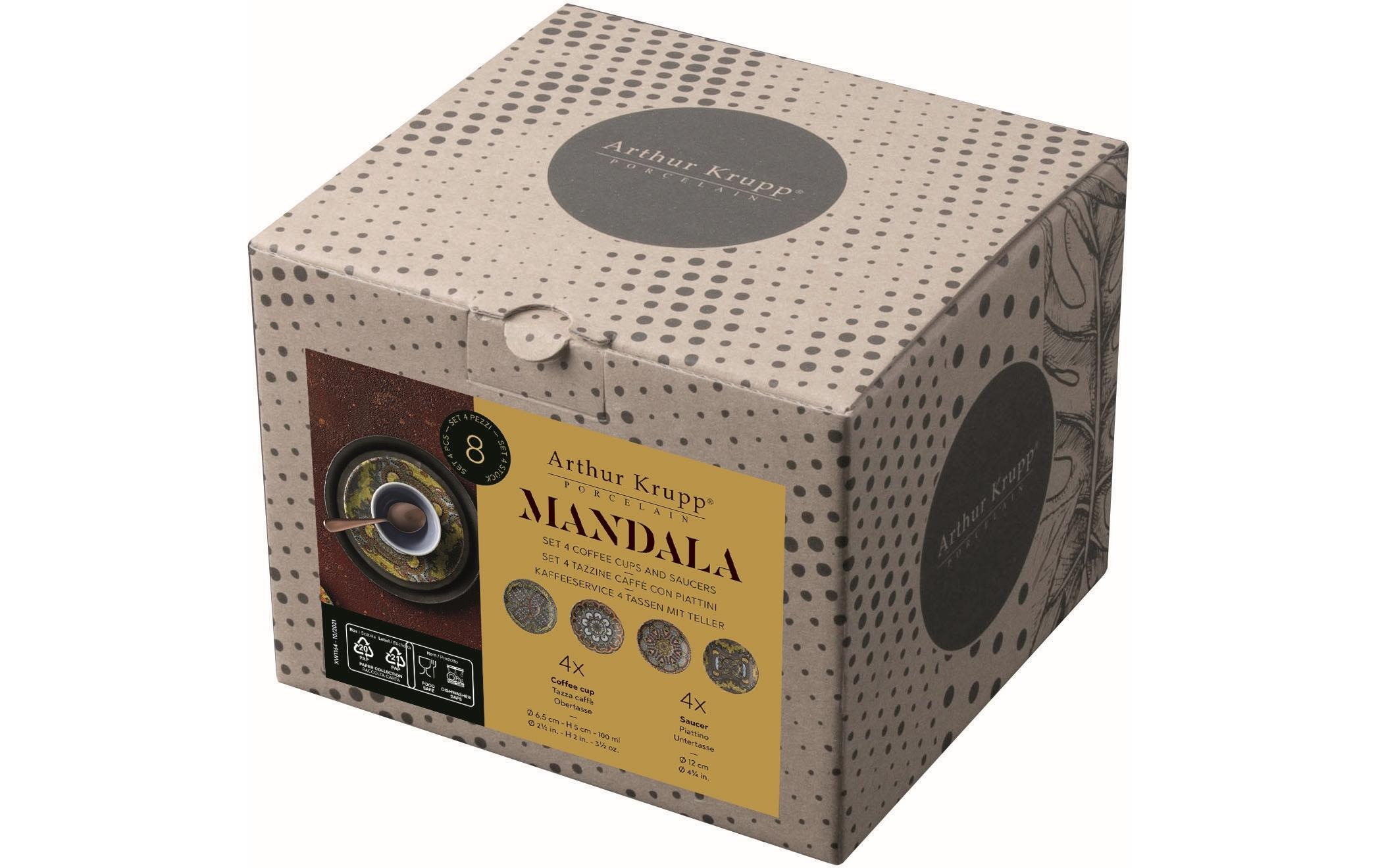 Arthur Krupp Espressotasse »Espresso Mandal«, (4 tlg.)
