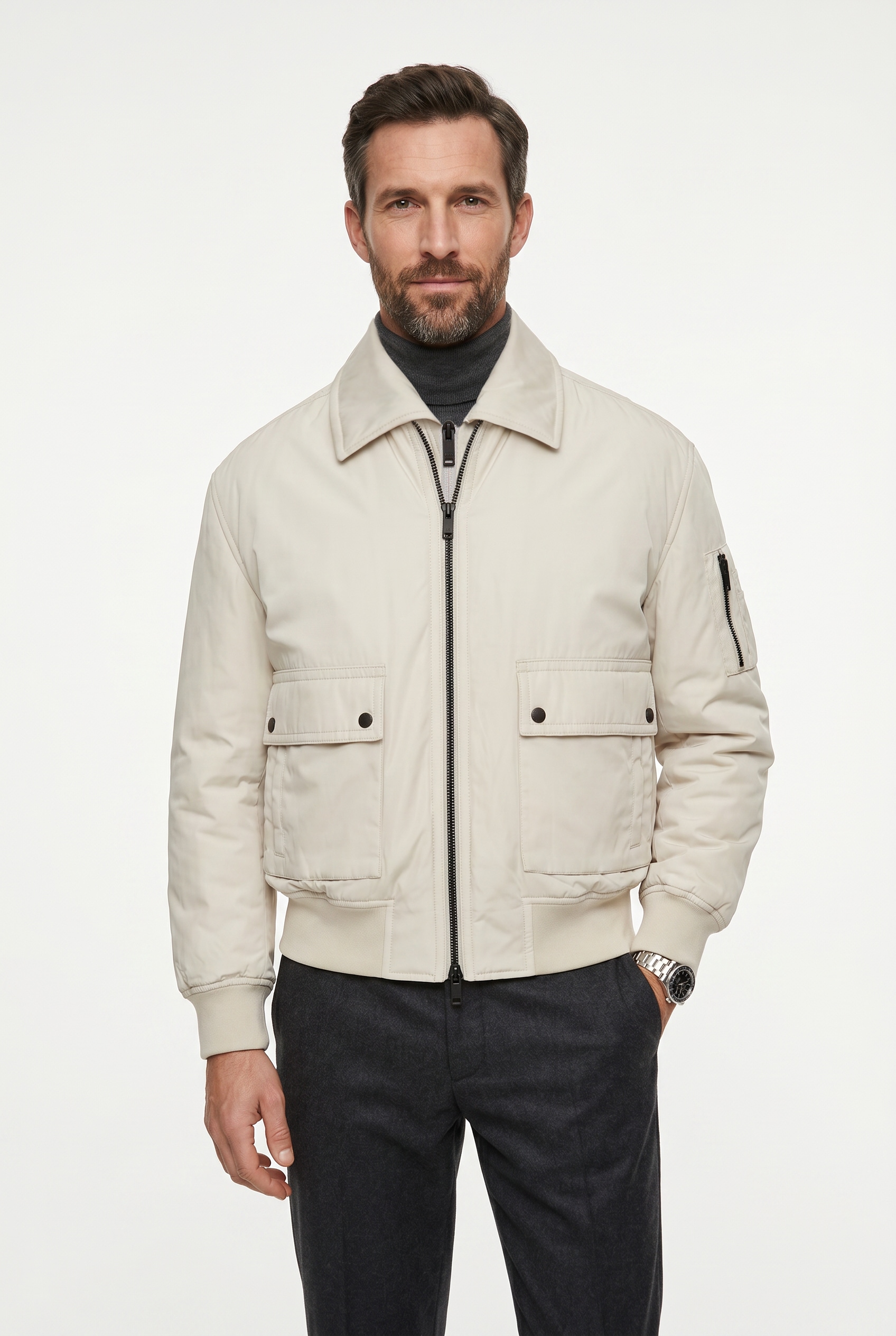Image of BOSS ORANGE Blouson "Oking" mit abnehmbarem Kragen